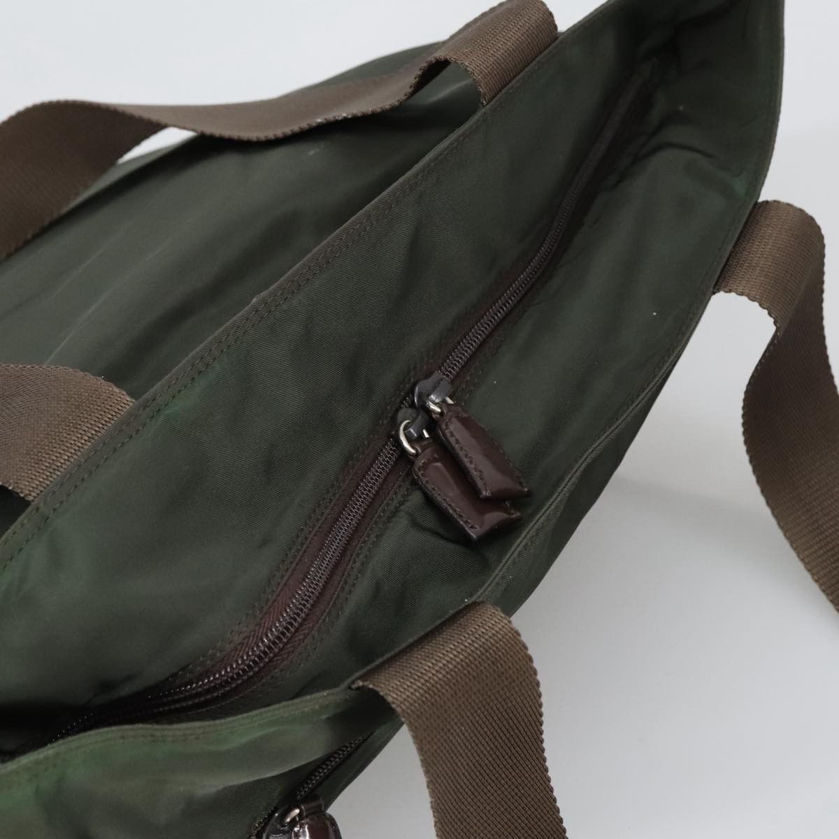 Prada Khaki Synthetic Tote Bag (Pre-Owned) Size ONE SIZE - 13 Thumbnail