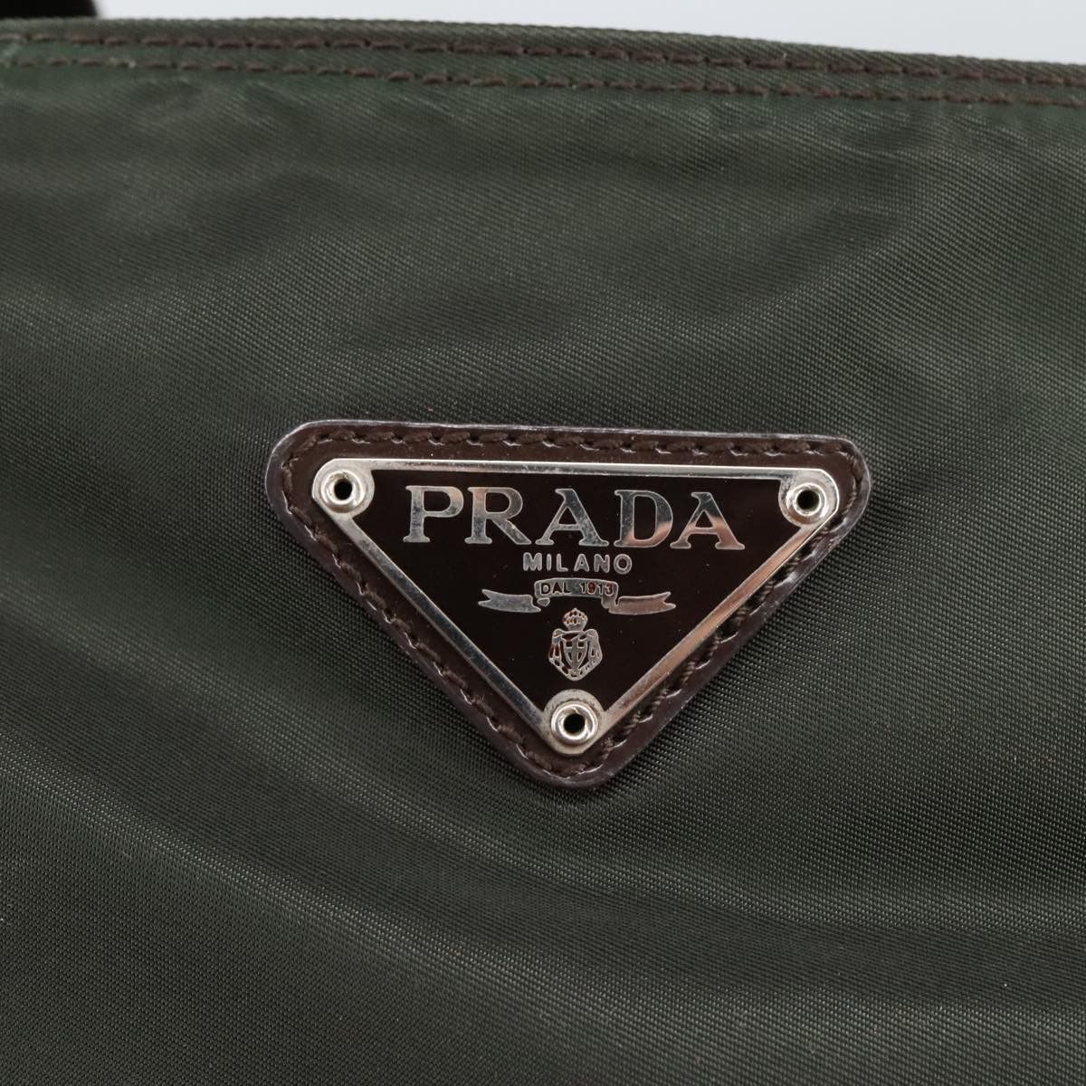 Prada Khaki Synthetic Tote Bag (Pre-Owned) Size ONE SIZE - 14 Thumbnail