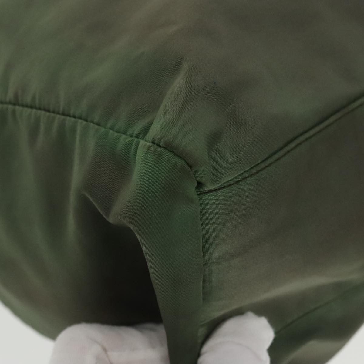 Khaki Synthetic Tote Bag (Pre-Owned)