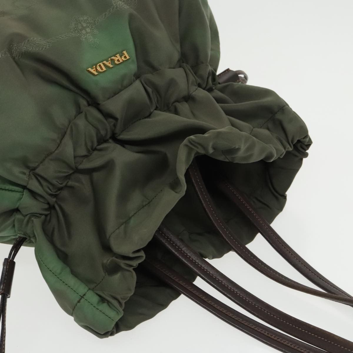 Khaki Synthetic Tote Bag (Pre-Owned)