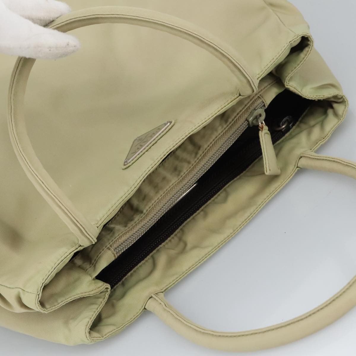 Prada Re-Nylon Beige Synthetic Tote Bag (Pre-Owned) Size ONE SIZE - 17 Thumbnail