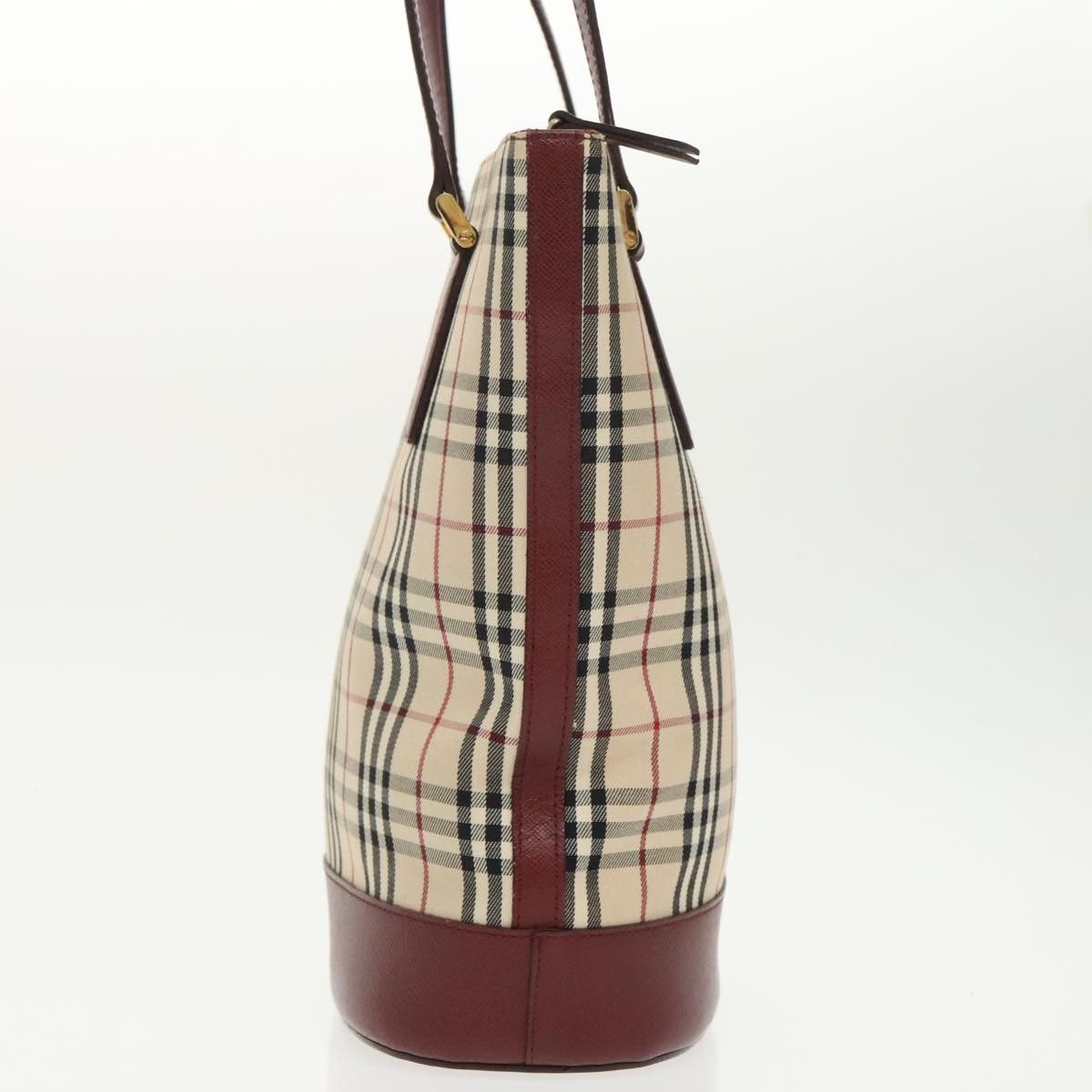 Burberry Nova Check Beige Canvas Tote Bag (Pre-Owned) Size ONE SIZE - 4 Thumbnail