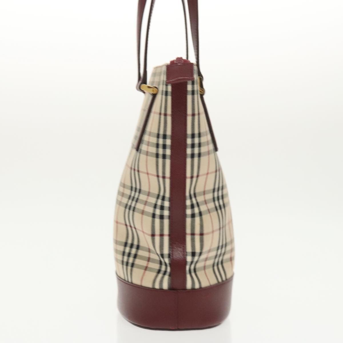 Burberry Nova Check Beige Canvas Tote Bag (Pre-Owned) Size ONE SIZE - 3 Thumbnail
