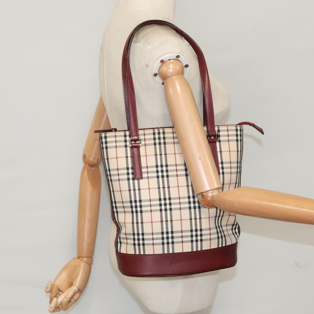 Burberry Nova Check Beige Canvas Tote Bag (Pre-Owned) Size ONE SIZE - 16 Thumbnail
