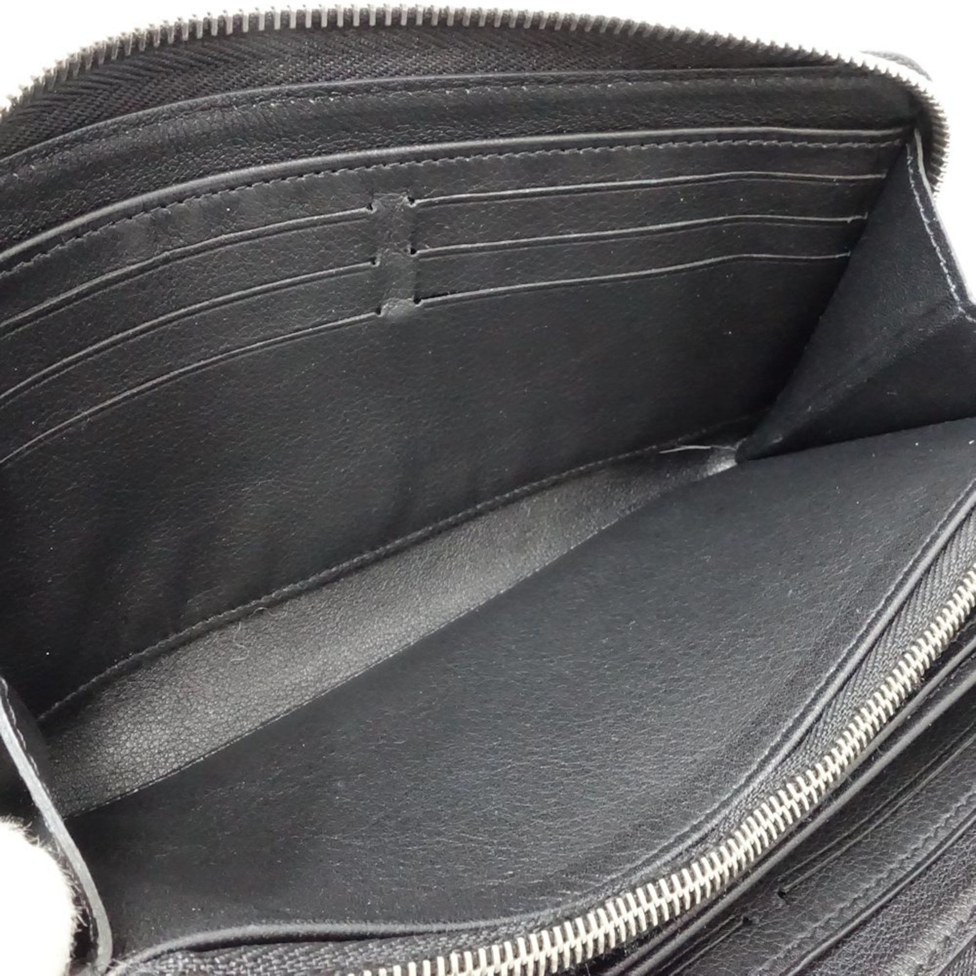 Louis Vuitton Louis Vuitton Long Wallet M61867 Zippy Monogram Mahina Noir 181039 Size ONE SIZE - 8 Thumbnail