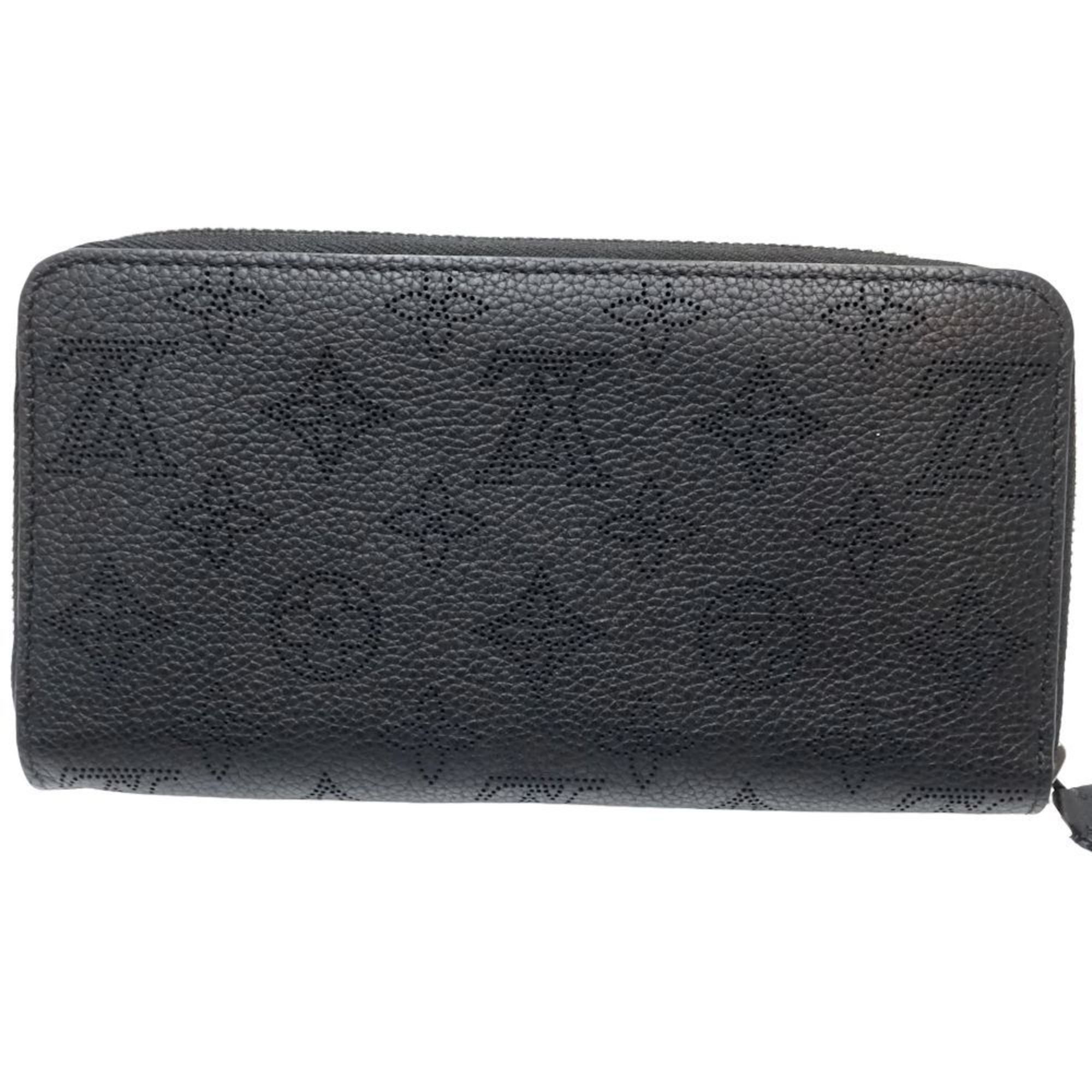 Louis Vuitton Louis Vuitton Long Wallet M61867 Zippy Monogram Mahina Noir 181039 Size ONE SIZE - 3 Thumbnail