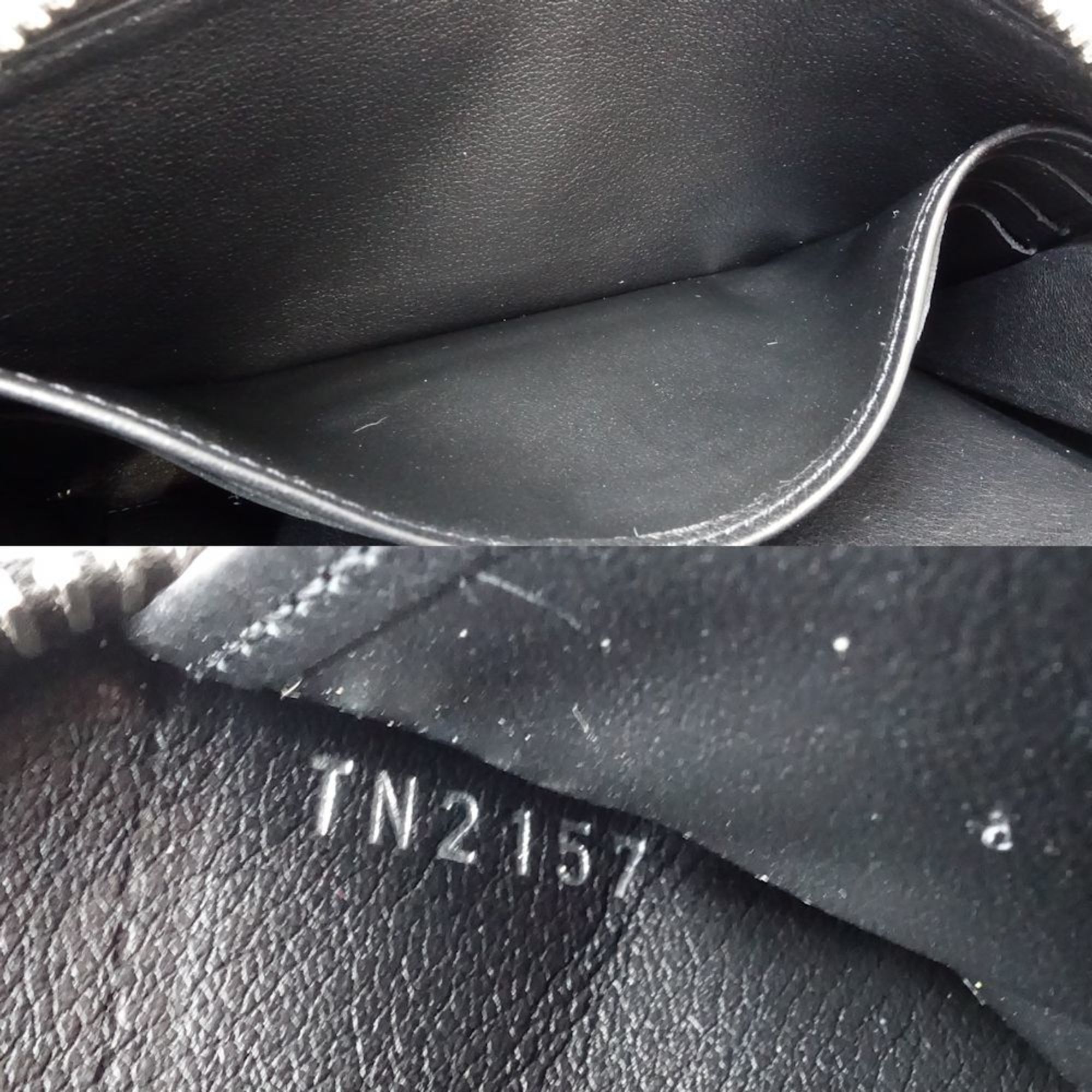 Louis Vuitton Louis Vuitton Long Wallet M61867 Zippy Monogram Mahina Noir 181039 Size ONE SIZE - 9 Thumbnail