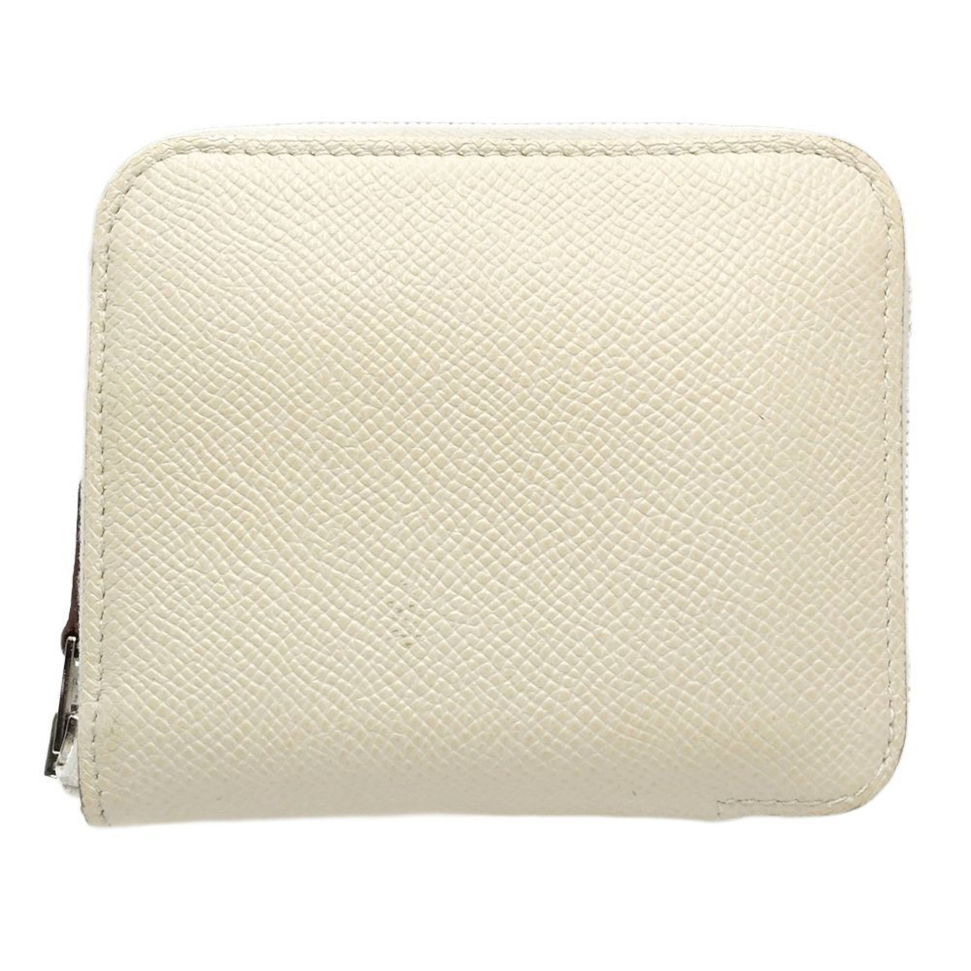 Hermes Hermes Wallet/Coin Case Azap Compact Silk In Coin Purse Veau Epsom x Crepe Mauve Pale 180990 Size ONE SIZE - 10 Thumbnail