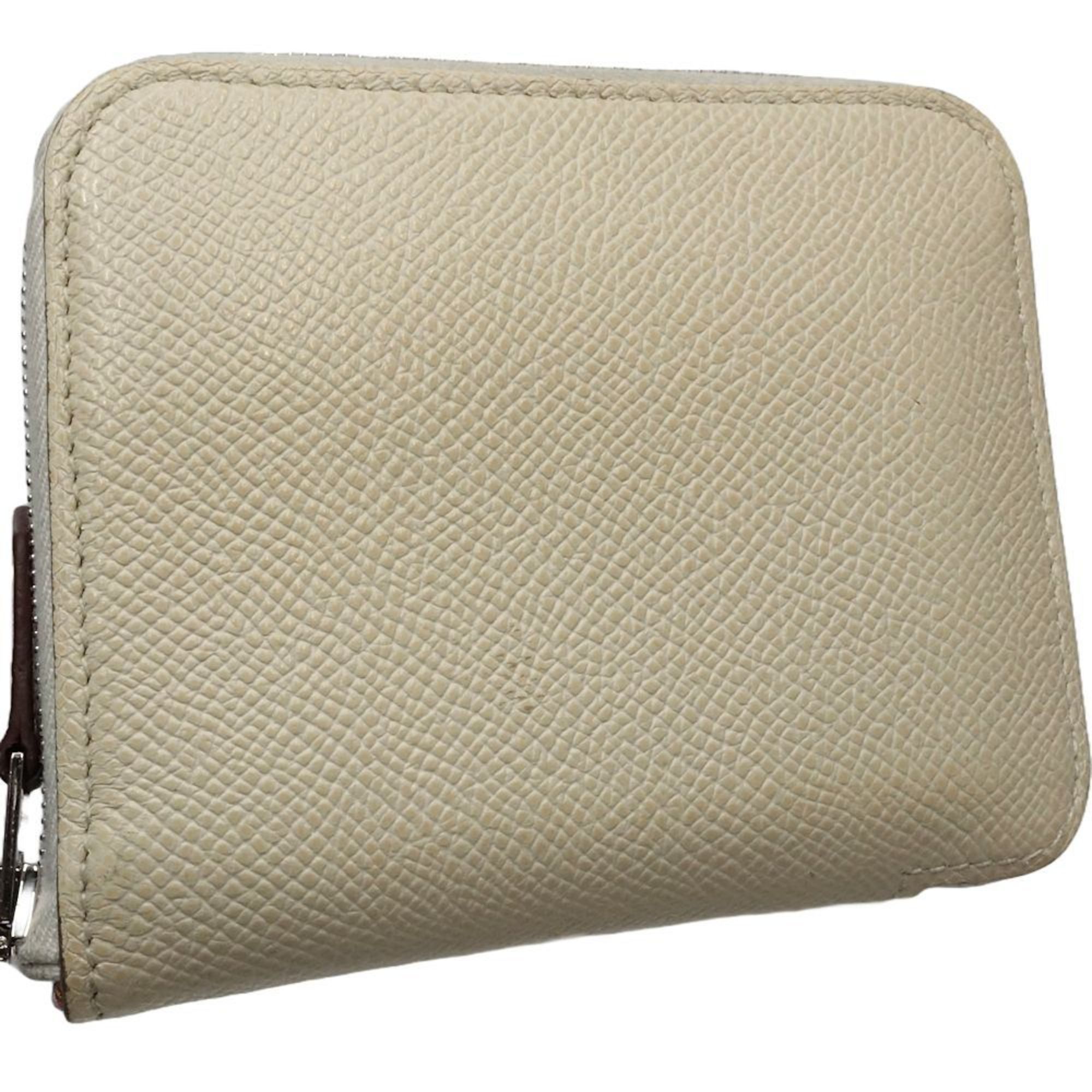 Hermes Hermes Wallet/Coin Case Azap Compact Silk In Coin Purse Veau Epsom x Crepe Mauve Pale 180990 Size ONE SIZE - 2 Thumbnail