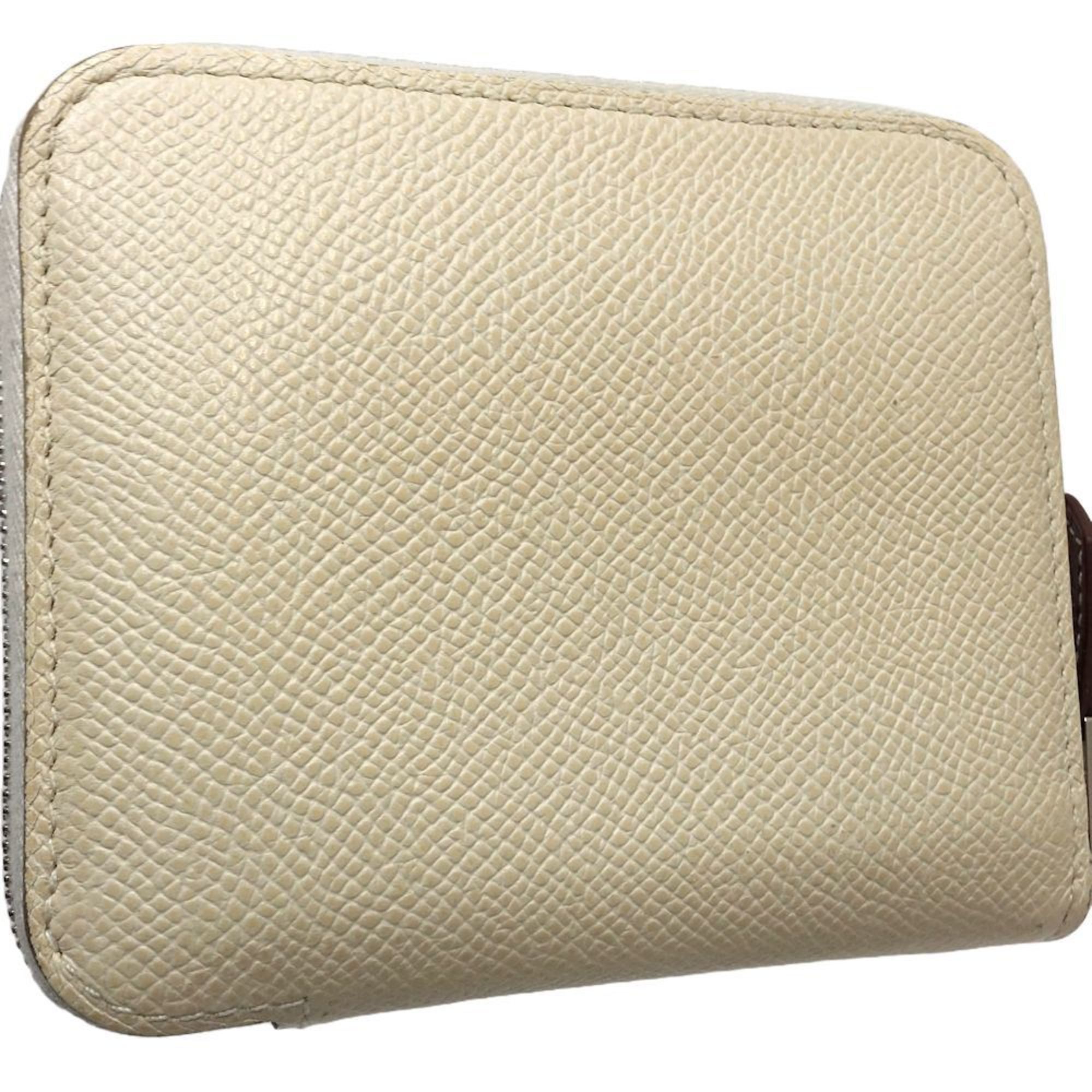 Hermes Hermes Wallet/Coin Case Azap Compact Silk In Coin Purse Veau Epsom x Crepe Mauve Pale 180990 Size ONE SIZE - 3 Thumbnail
