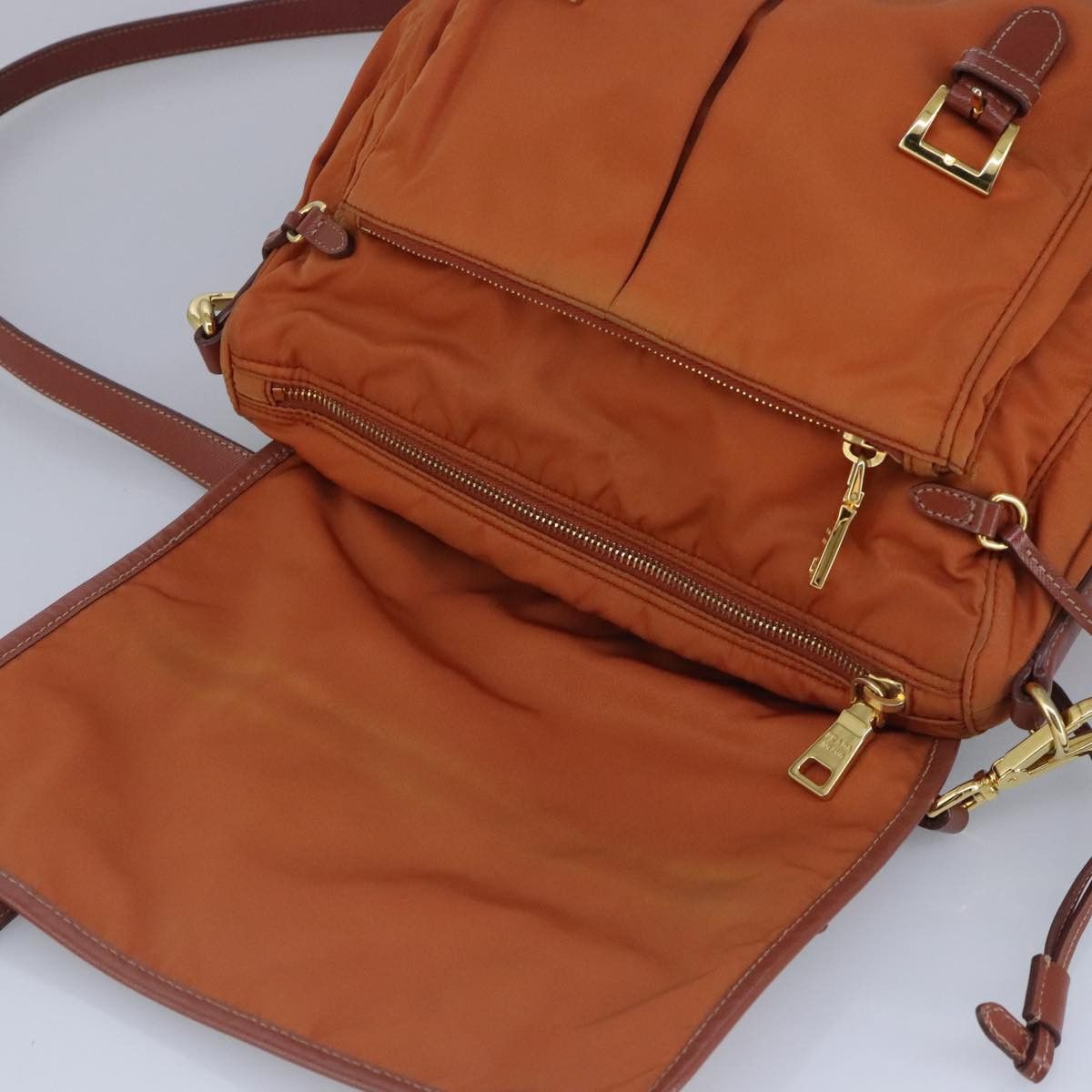 Prada Re-Nylon Orange Synthetic Shoulder Bag (Pre-Owned) Size ONE SIZE - 20 Thumbnail