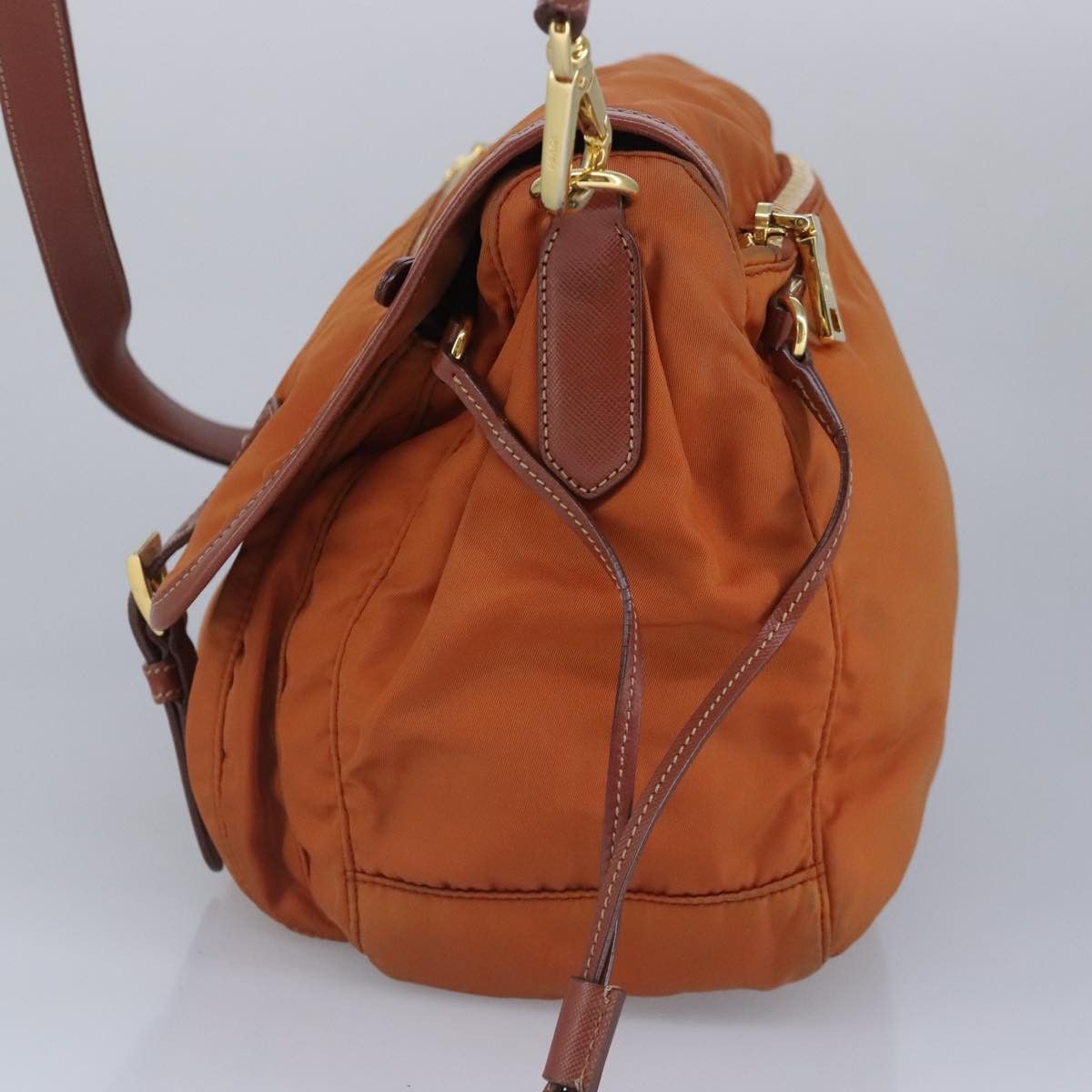 Prada Re-Nylon Orange Synthetic Shoulder Bag (Pre-Owned) Size ONE SIZE - 4 Thumbnail