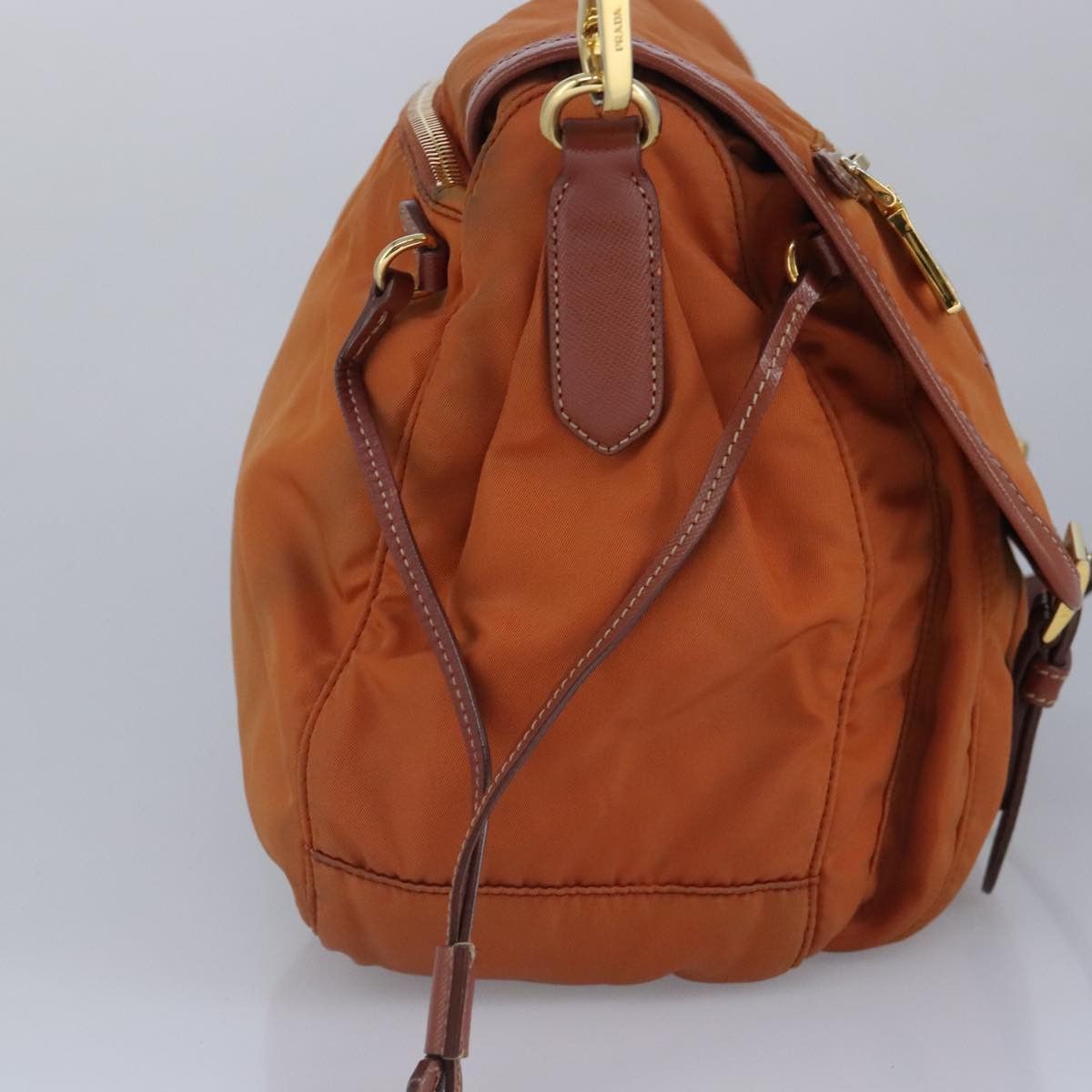 Prada Re-Nylon Orange Synthetic Shoulder Bag (Pre-Owned) Size ONE SIZE - 3 Thumbnail