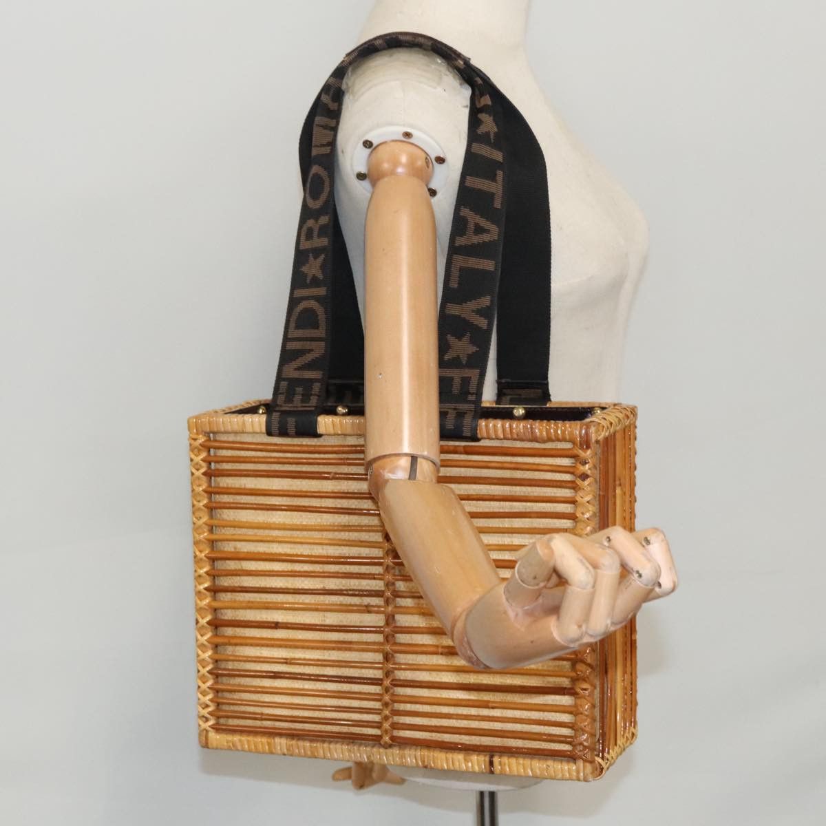 Fendi Basket Beige Canvas Handbag (Pre-Owned) Size ONE SIZE - 20 Thumbnail