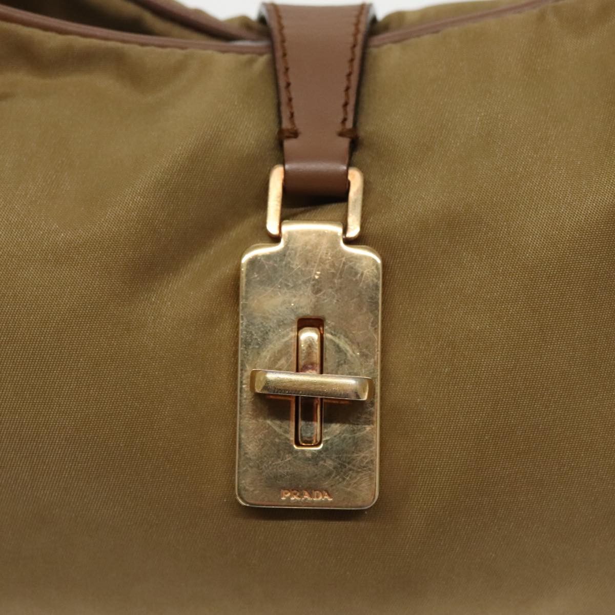 Prada Tessuto Beige Synthetic Handbag (Pre-Owned) Size ONE SIZE - 7 Thumbnail
