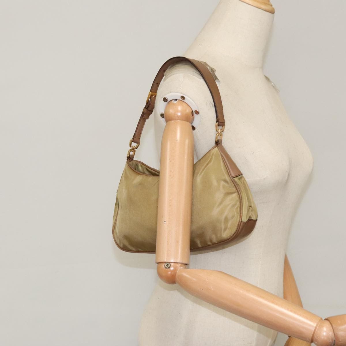 Prada Tessuto Beige Synthetic Handbag (Pre-Owned) Size ONE SIZE - 13 Thumbnail