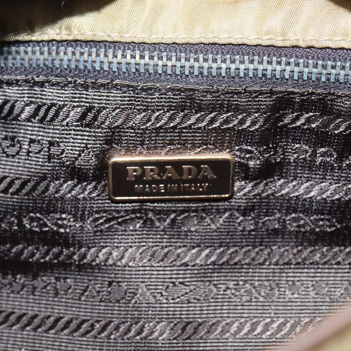 Prada Tessuto Beige Synthetic Handbag (Pre-Owned) Size ONE SIZE - 11 Thumbnail