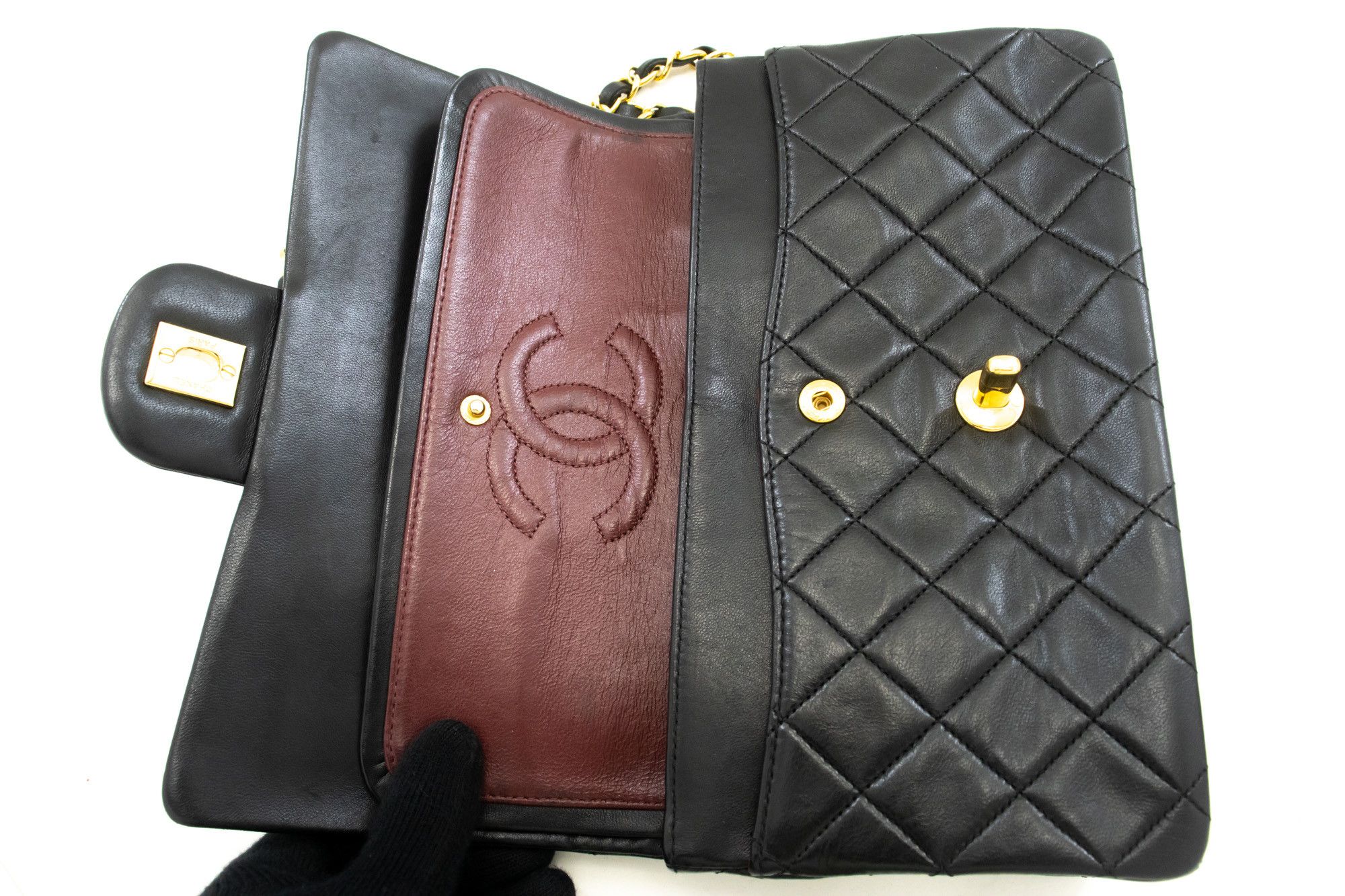 Chanel Timeless 23 Black Leather Shoulder Bag (Pre-Owned) Size ONE SIZE - 11 Thumbnail