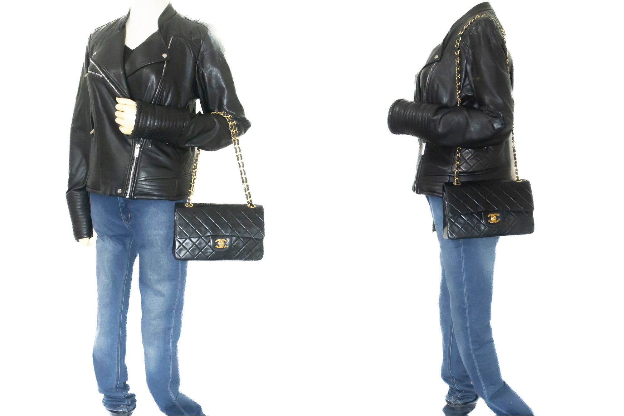 Chanel Timeless 23 Black Leather Shoulder Bag (Pre-Owned) Size ONE SIZE - 10 Thumbnail