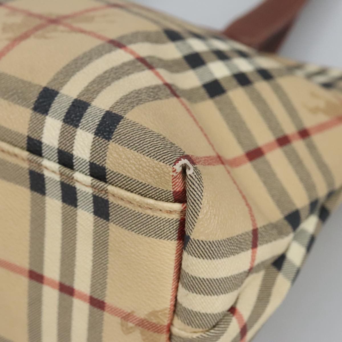 Burberry Nova Check Beige Canvas Shoulder Bag (Pre-Owned) Size ONE SIZE - 6 Thumbnail