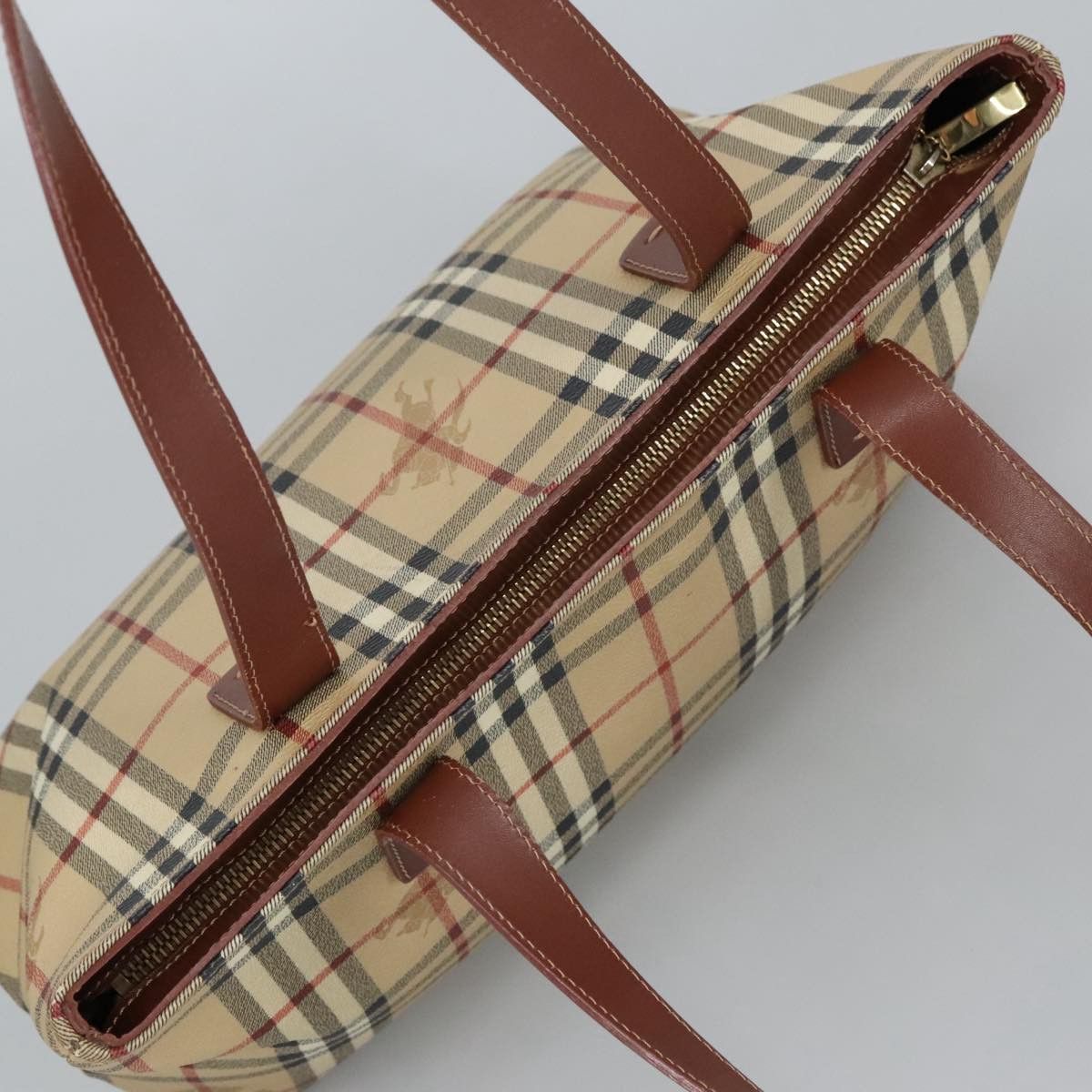 Burberry Nova Check Beige Canvas Shoulder Bag (Pre-Owned) Size ONE SIZE - 11 Thumbnail