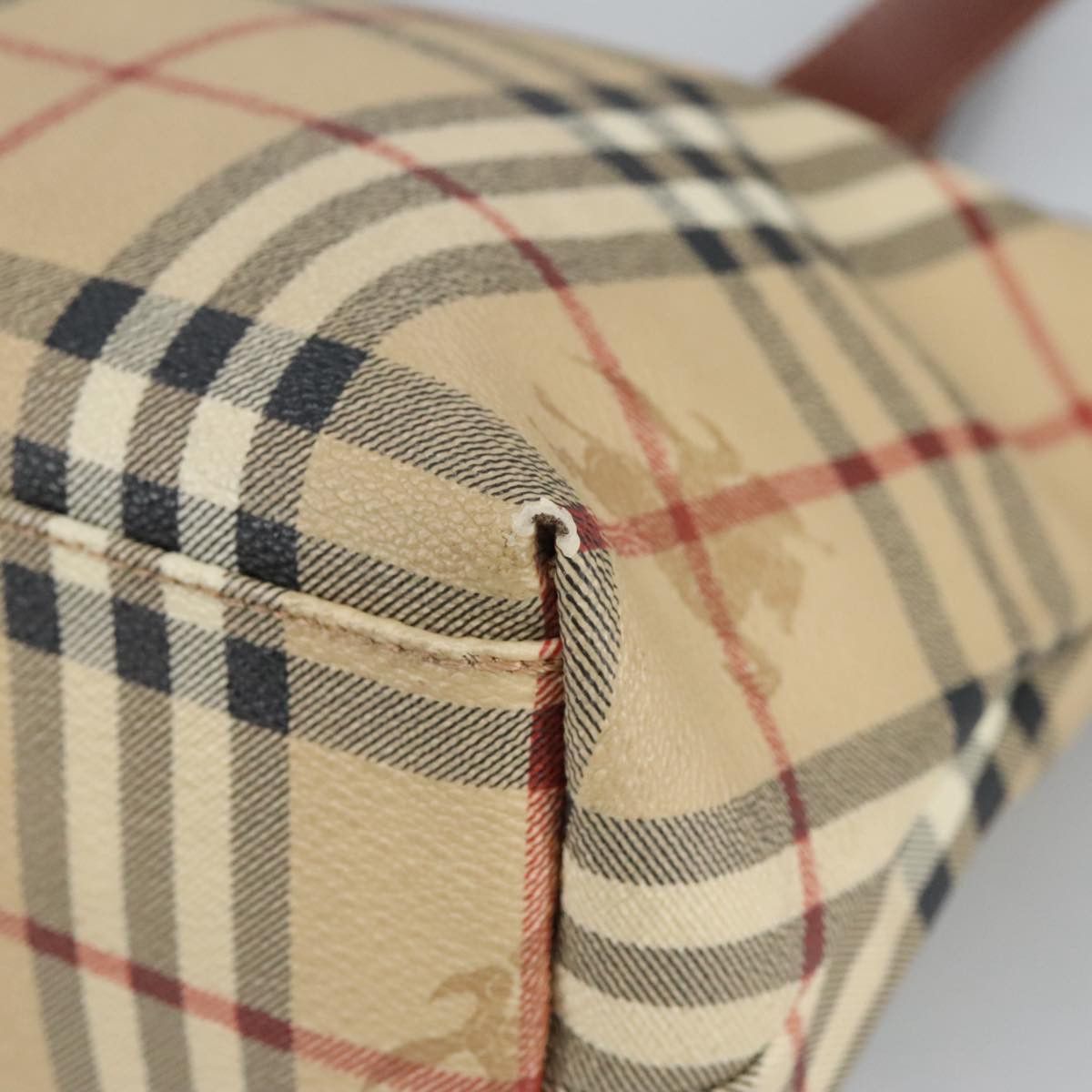 Burberry Nova Check Beige Canvas Shoulder Bag (Pre-Owned) Size ONE SIZE - 9 Thumbnail