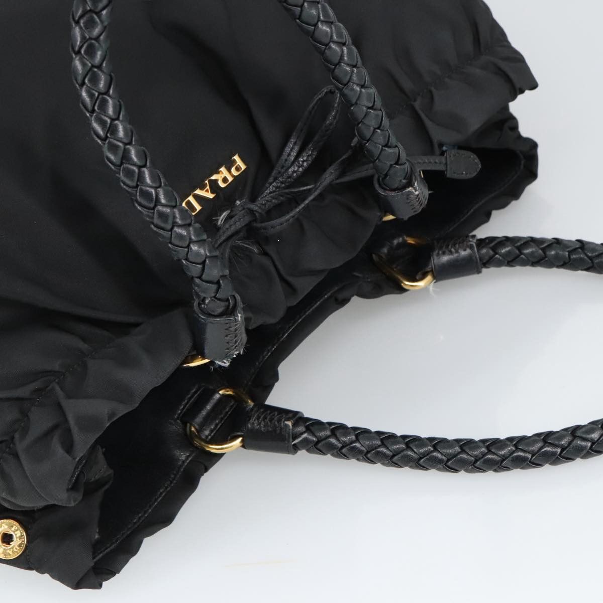 Prada Tessuto Black Synthetic Handbag (Pre-Owned) Size ONE SIZE - 10 Thumbnail