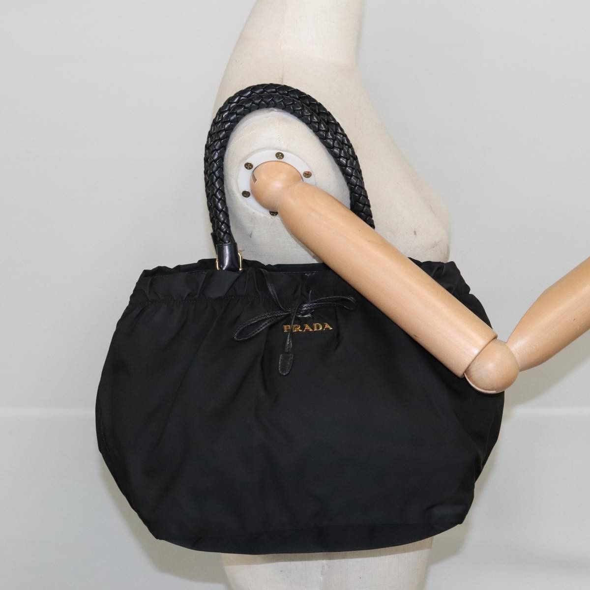 Prada Tessuto Black Synthetic Handbag (Pre-Owned) Size ONE SIZE - 16 Thumbnail
