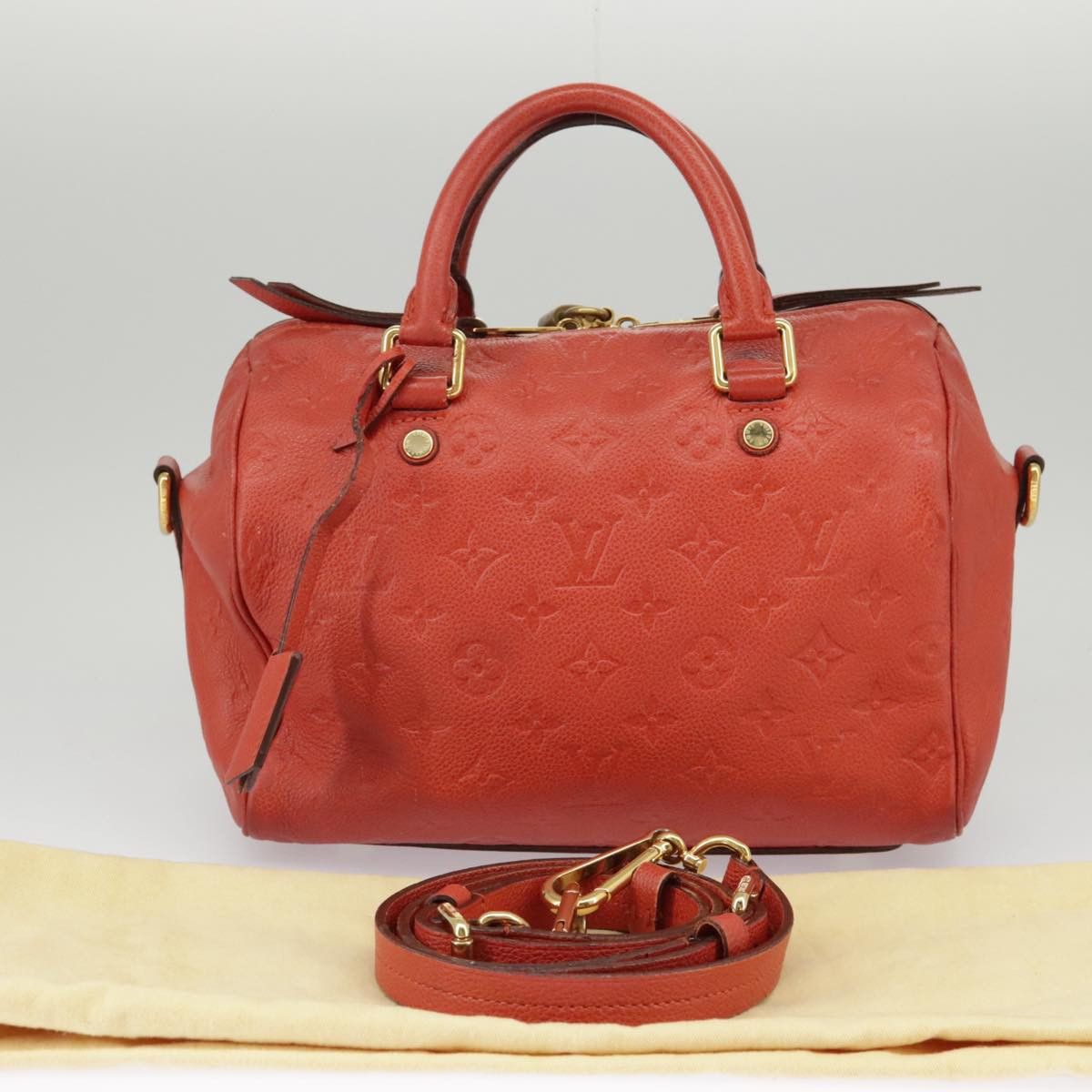 Louis Vuitton Speedy Bandoulière 25 Red Leather Handbag (Pre-Owned) Size ONE SIZE - 14 Thumbnail