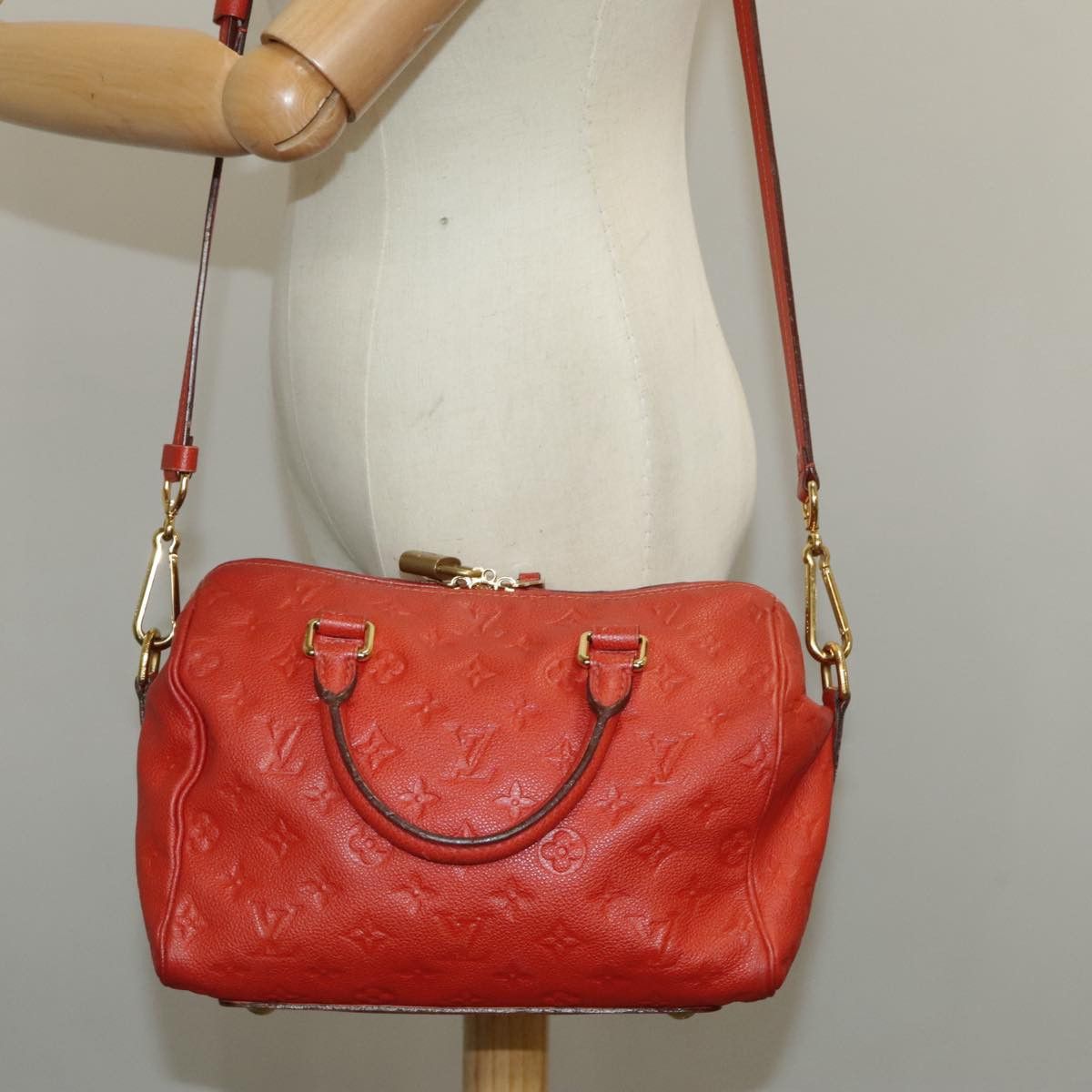 Louis Vuitton Speedy Bandoulière 25 Red Leather Handbag (Pre-Owned) Size ONE SIZE - 16 Thumbnail