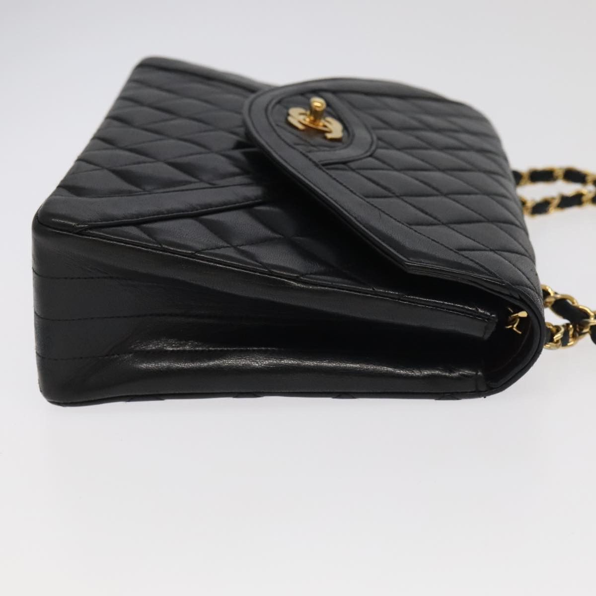 Chanel Coco Mark Black Leather Shoulder Bag (Pre-Owned) Size ONE SIZE - 4 Thumbnail