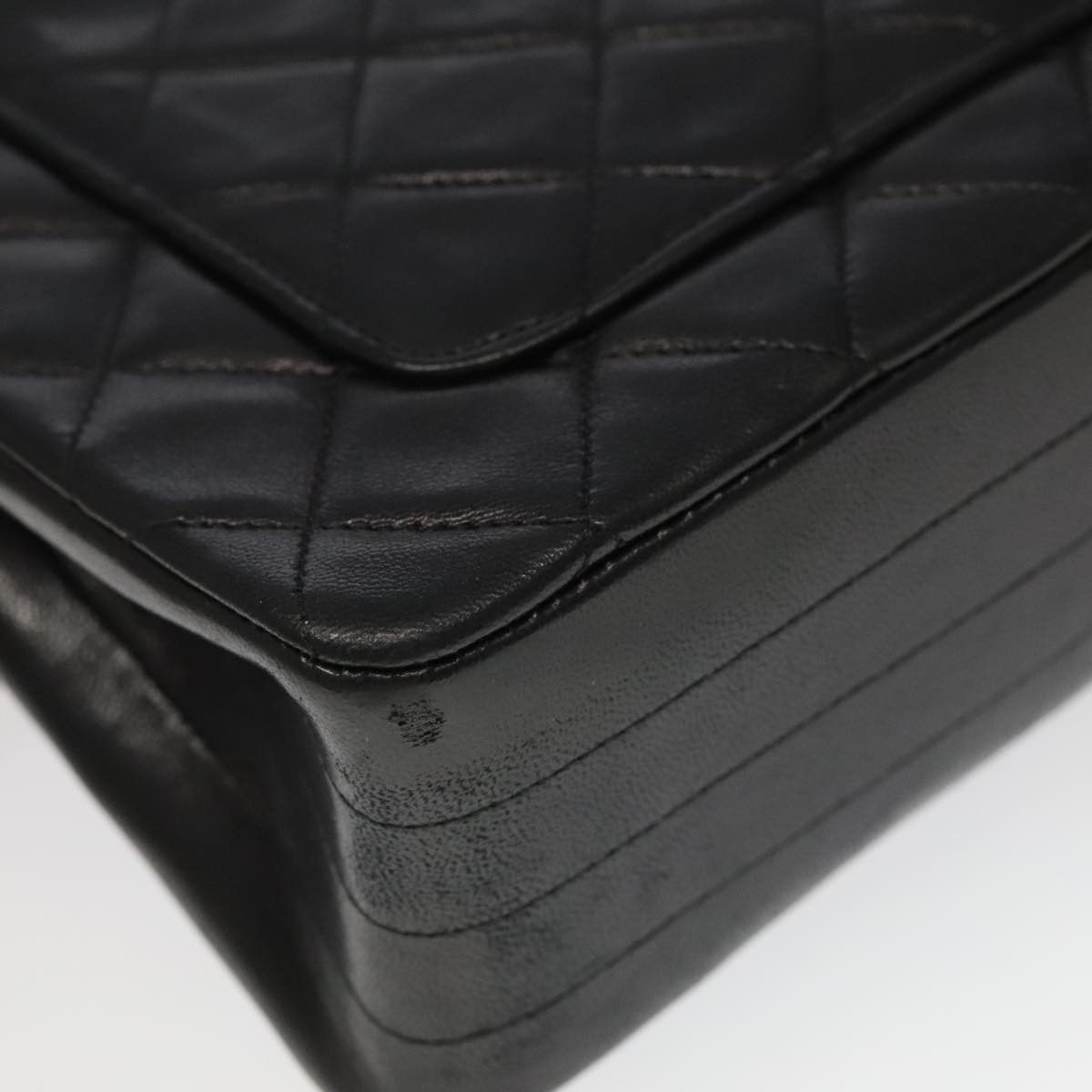 Chanel Coco Mark Black Leather Shoulder Bag (Pre-Owned) Size ONE SIZE - 13 Thumbnail