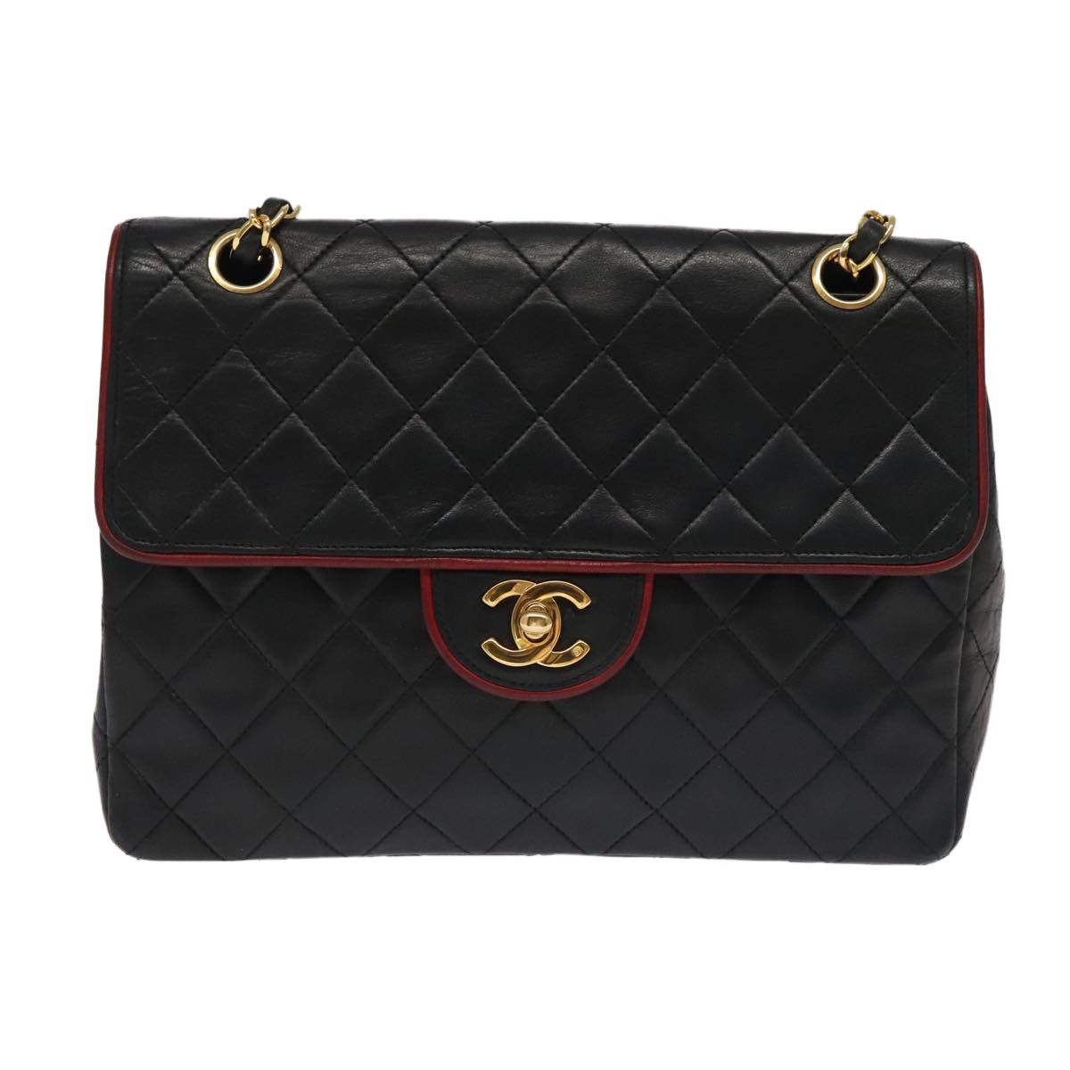 Chanel Coco Mark Black Leather Shoulder Bag (Pre-Owned) Size ONE SIZE - 17 Thumbnail