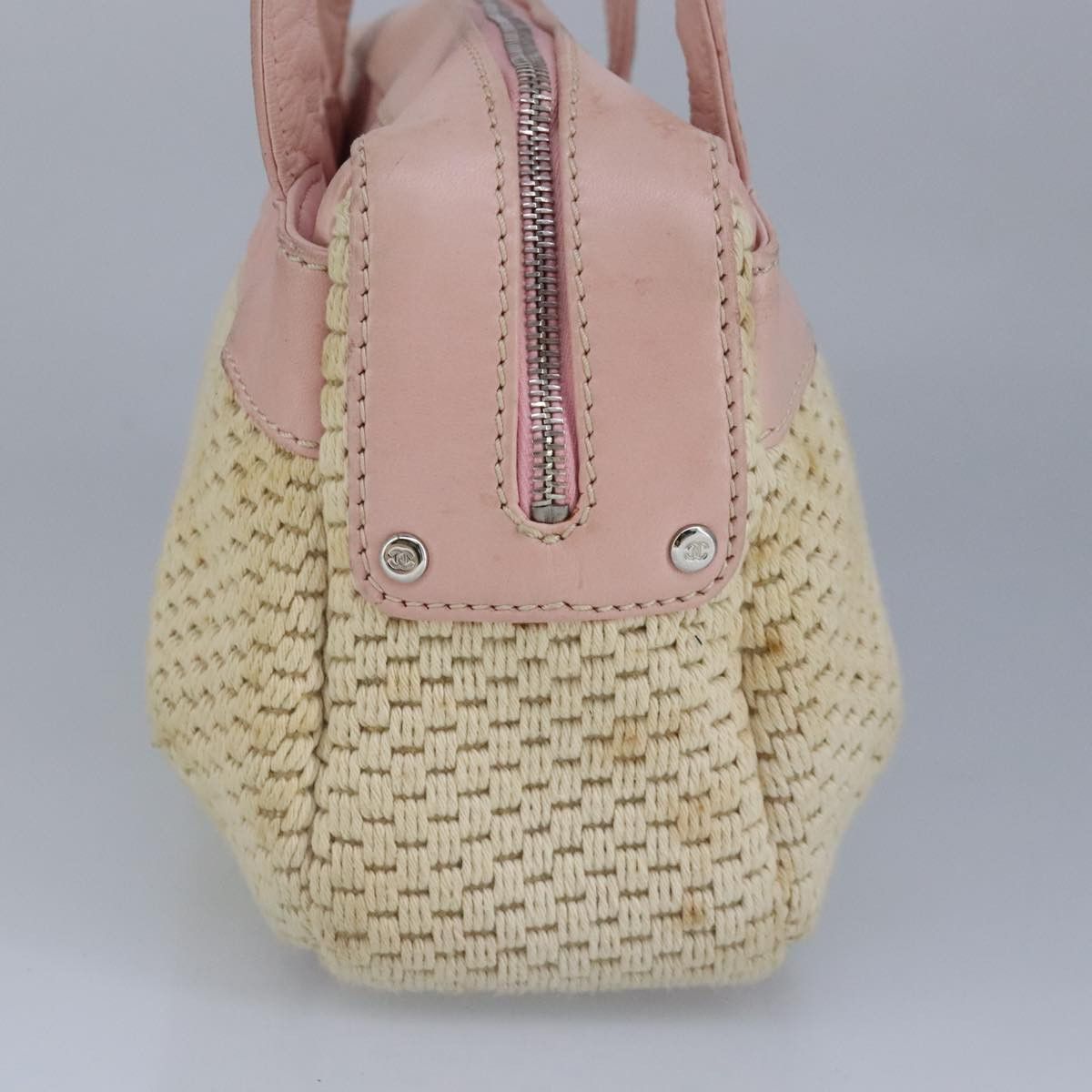 Chanel Pink Canvas Handbag (Pre-Owned) Size ONE SIZE - 4 Thumbnail