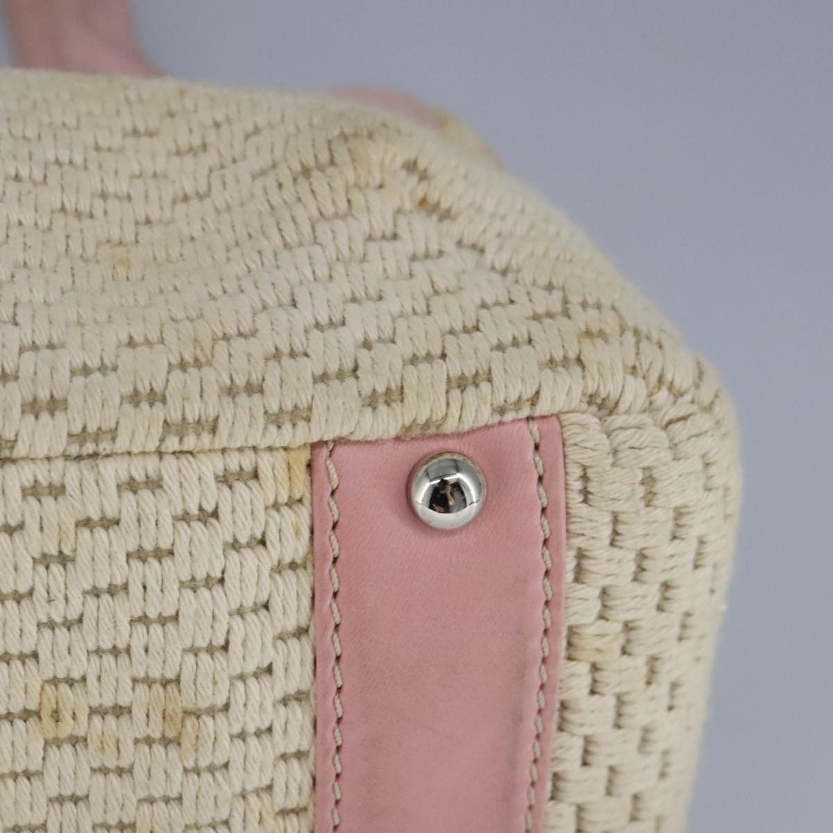 Chanel Pink Canvas Handbag (Pre-Owned) Size ONE SIZE - 7 Thumbnail