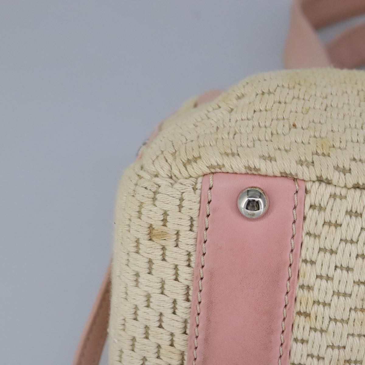 Chanel Pink Canvas Handbag (Pre-Owned) Size ONE SIZE - 9 Thumbnail
