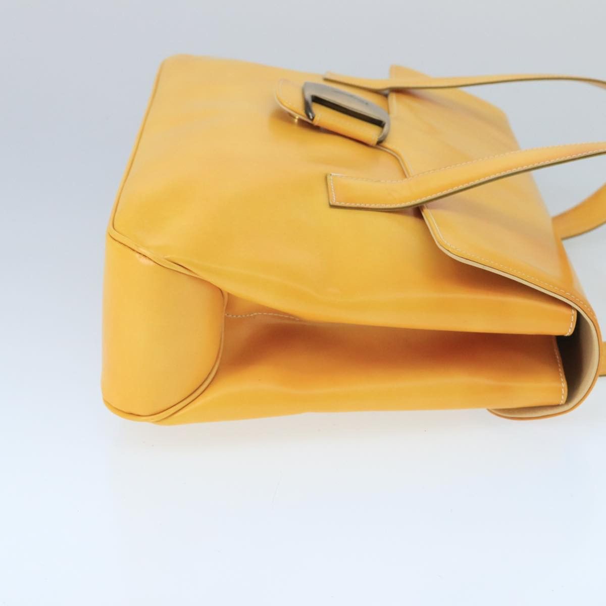 Salvatore Ferragamo Vara Yellow Leather Shoulder Bag (Pre-Owned) Size ONE SIZE - 3 Thumbnail