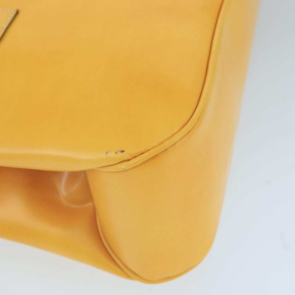 Salvatore Ferragamo Vara Yellow Leather Shoulder Bag (Pre-Owned) Size ONE SIZE - 10 Thumbnail