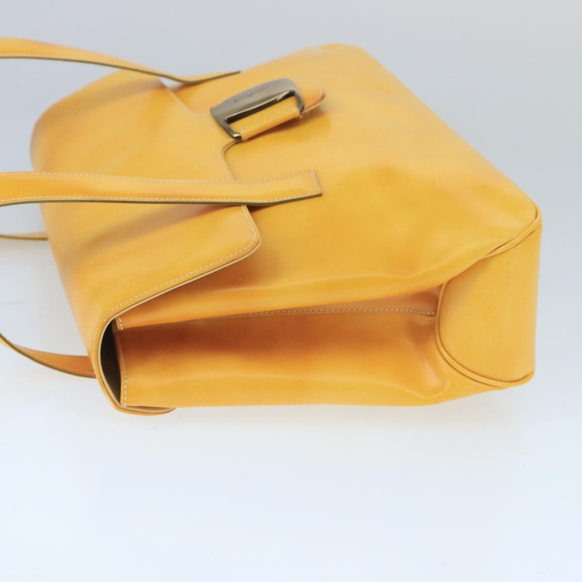 Salvatore Ferragamo Vara Yellow Leather Shoulder Bag (Pre-Owned) Size ONE SIZE - 4 Thumbnail