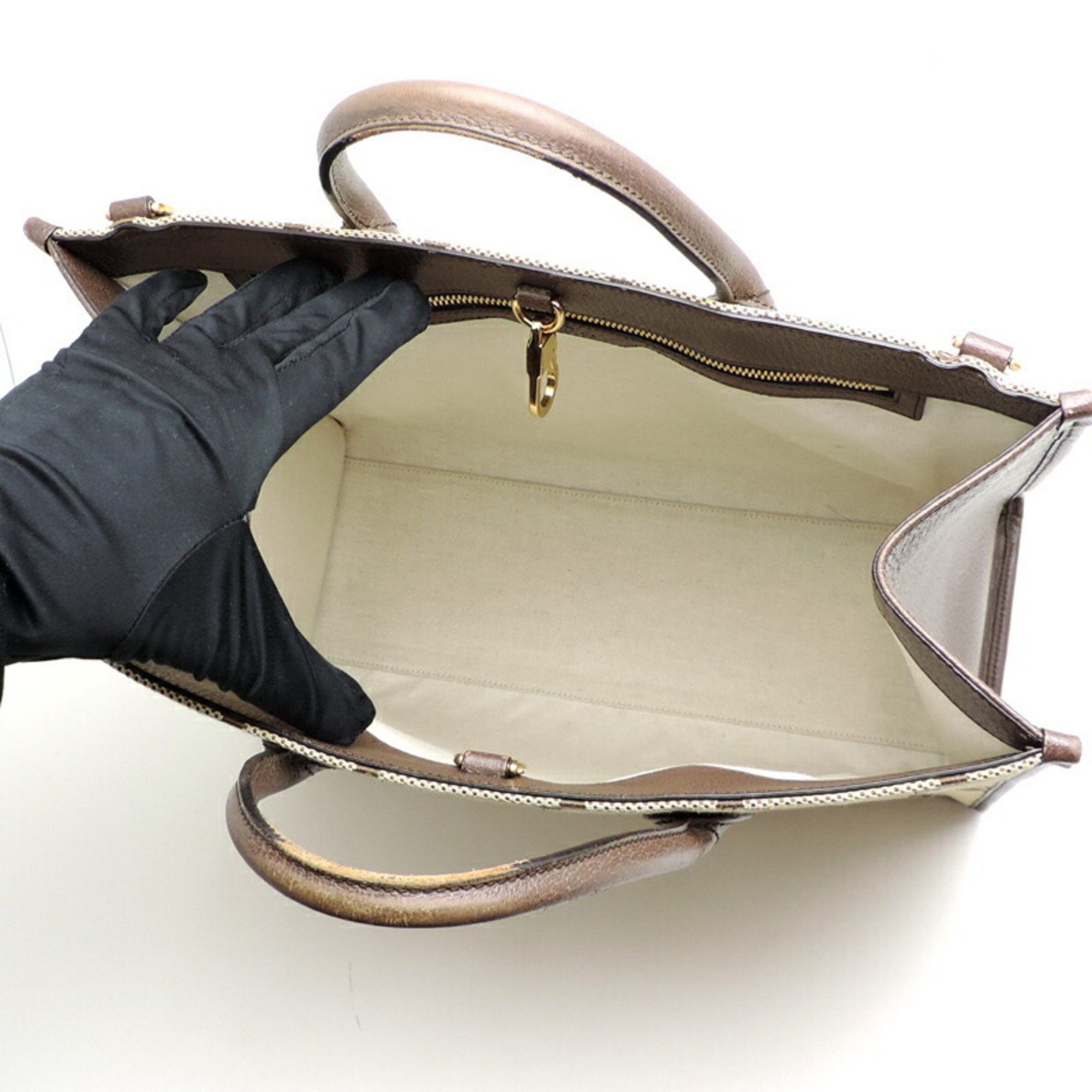 Gucci Gucci Women's Tote Bag 678839 Leather Beige Size ONE SIZE - 6 Thumbnail