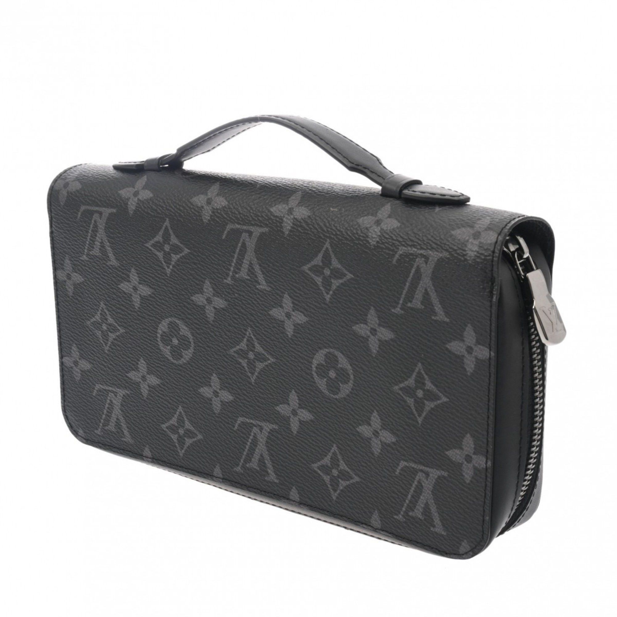 Louis Vuitton Louis Vuitton Monogram Eclipse Zippy XL Travel Case Black/Grey M61698 Men's Canvas Long Wallet Size ONE SIZE - 3 Thumbnail