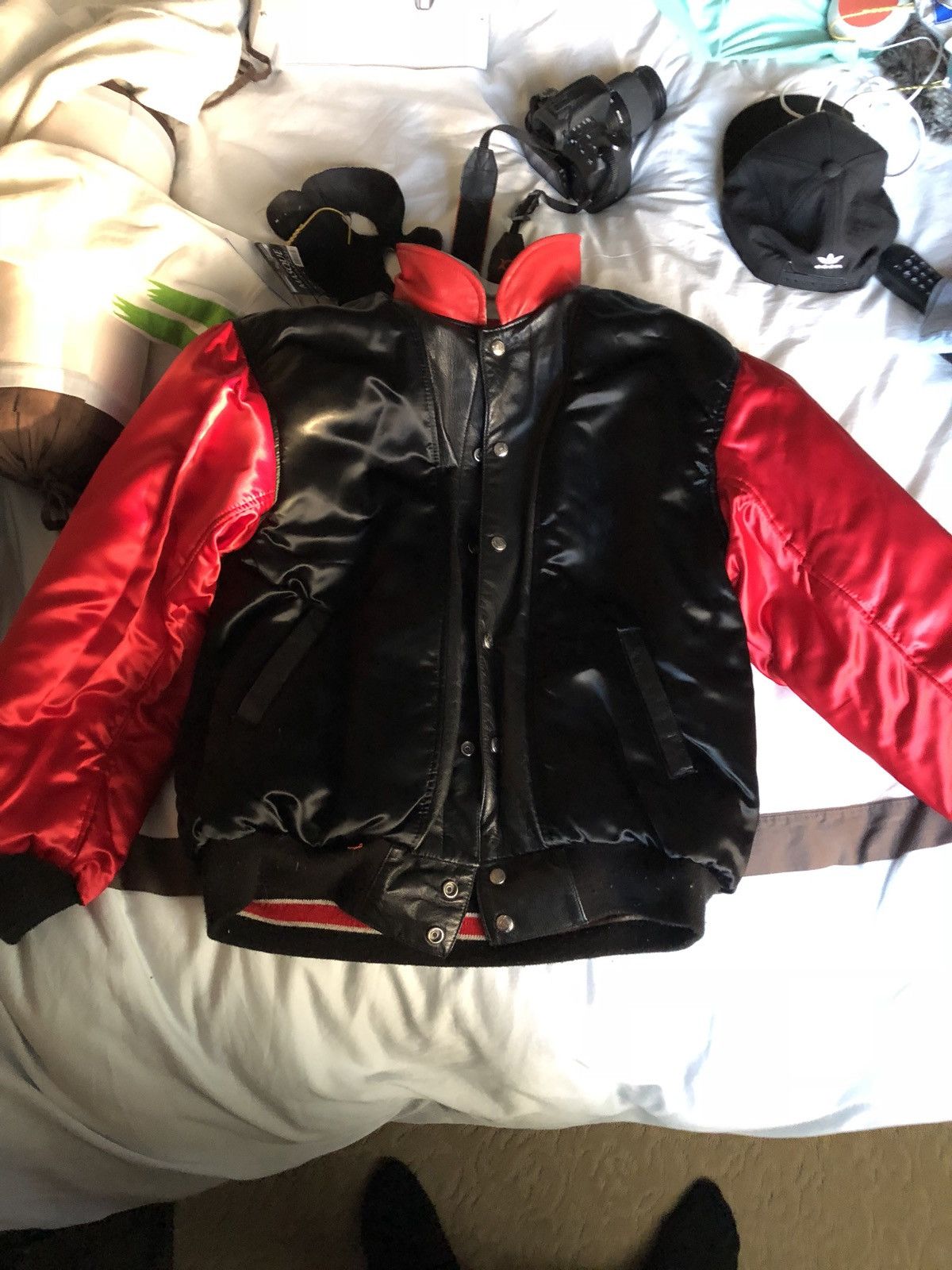 NBA Retro Chicago Bulls Reversible Leather Jacket Bomber Size US L / EU 52-54 / 3 - 3 Thumbnail
