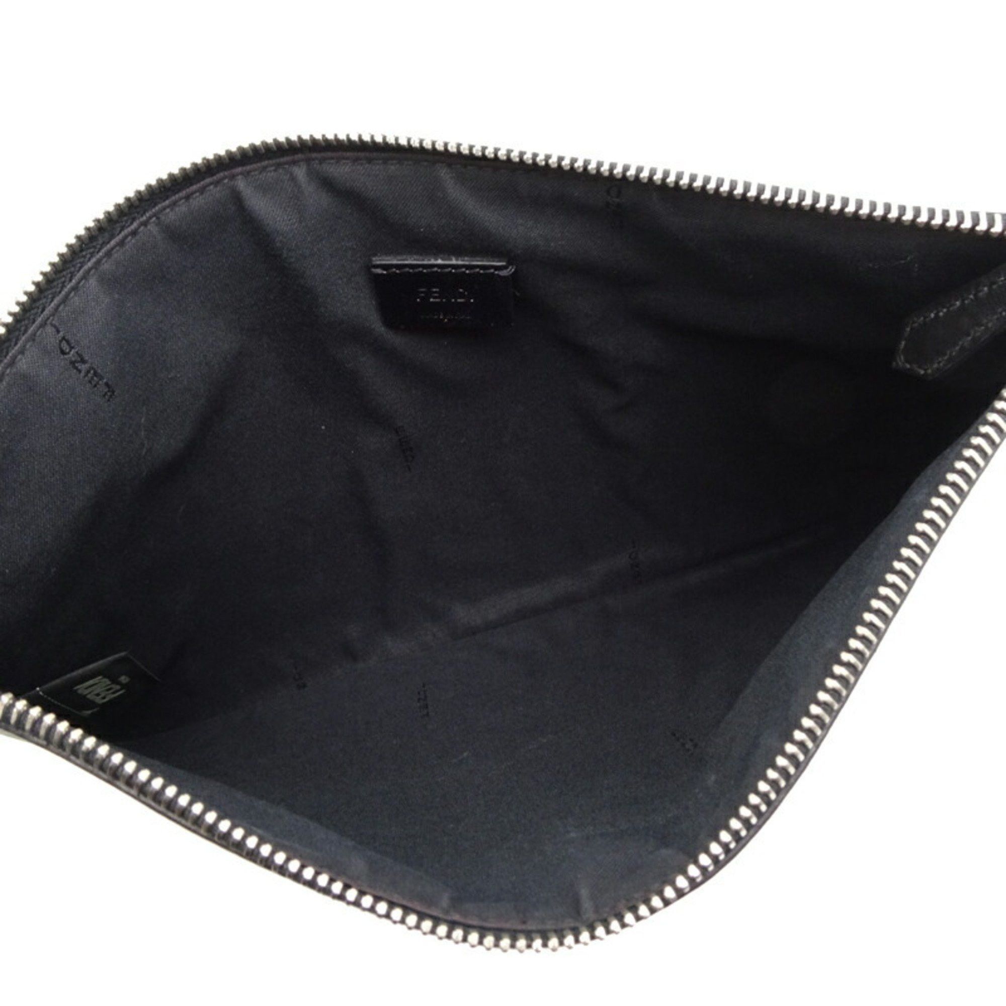 Fendi Fendi Monster Clutch Men's Second Bag 7N0078 Leather Black Size ONE SIZE - 5 Thumbnail