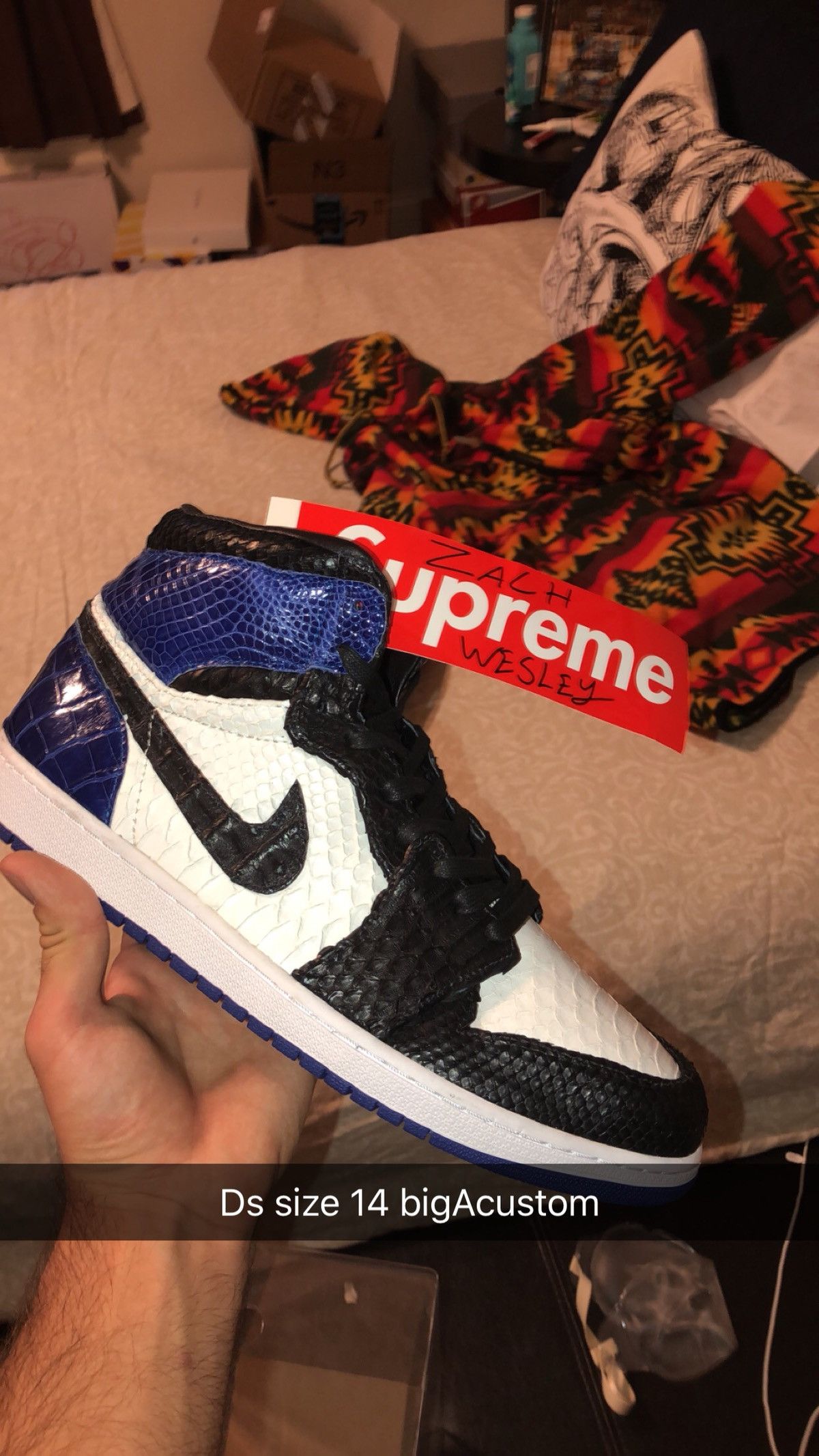 Nike BigAcustoms Jordan 1 Fragment Custom Size US 14 / EU 47 - 1 Preview