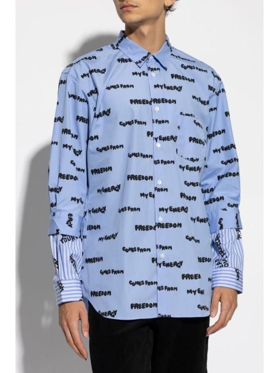 Comme des Garcons COMME DES GARCONS Men Long Tops FNB018 1BLUE Blue Size US S / EU 44-46 / 1 - 4 Thumbnail