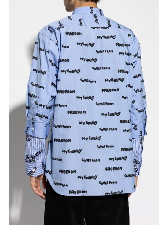 Comme des Garcons COMME DES GARCONS Men Long Tops FNB018 1BLUE Blue Size US S / EU 44-46 / 1 - 3 Thumbnail