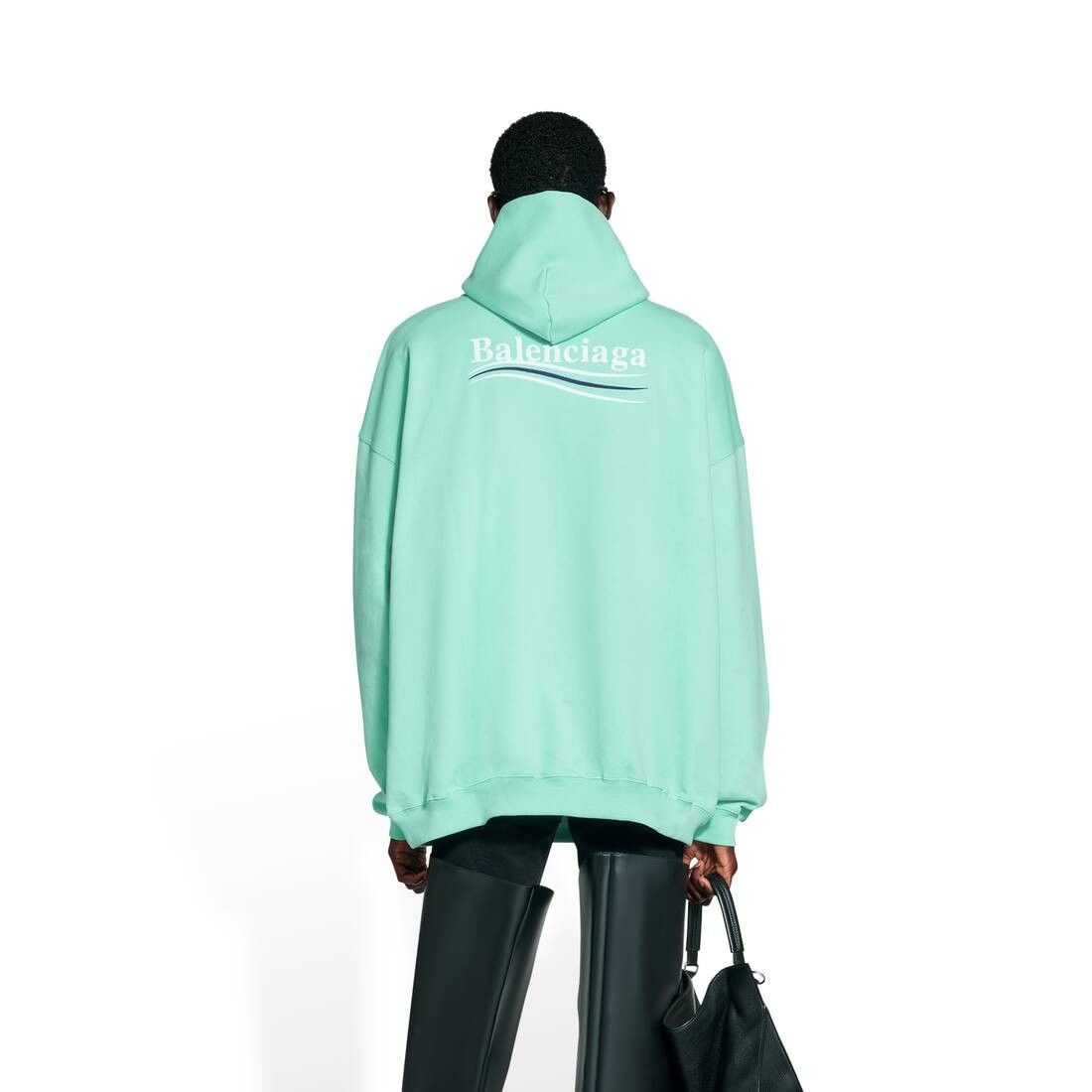 Balenciaga Political Campaign Hoodie Large Fit Mint Size US XS / EU 42 / 0 - 4 Thumbnail