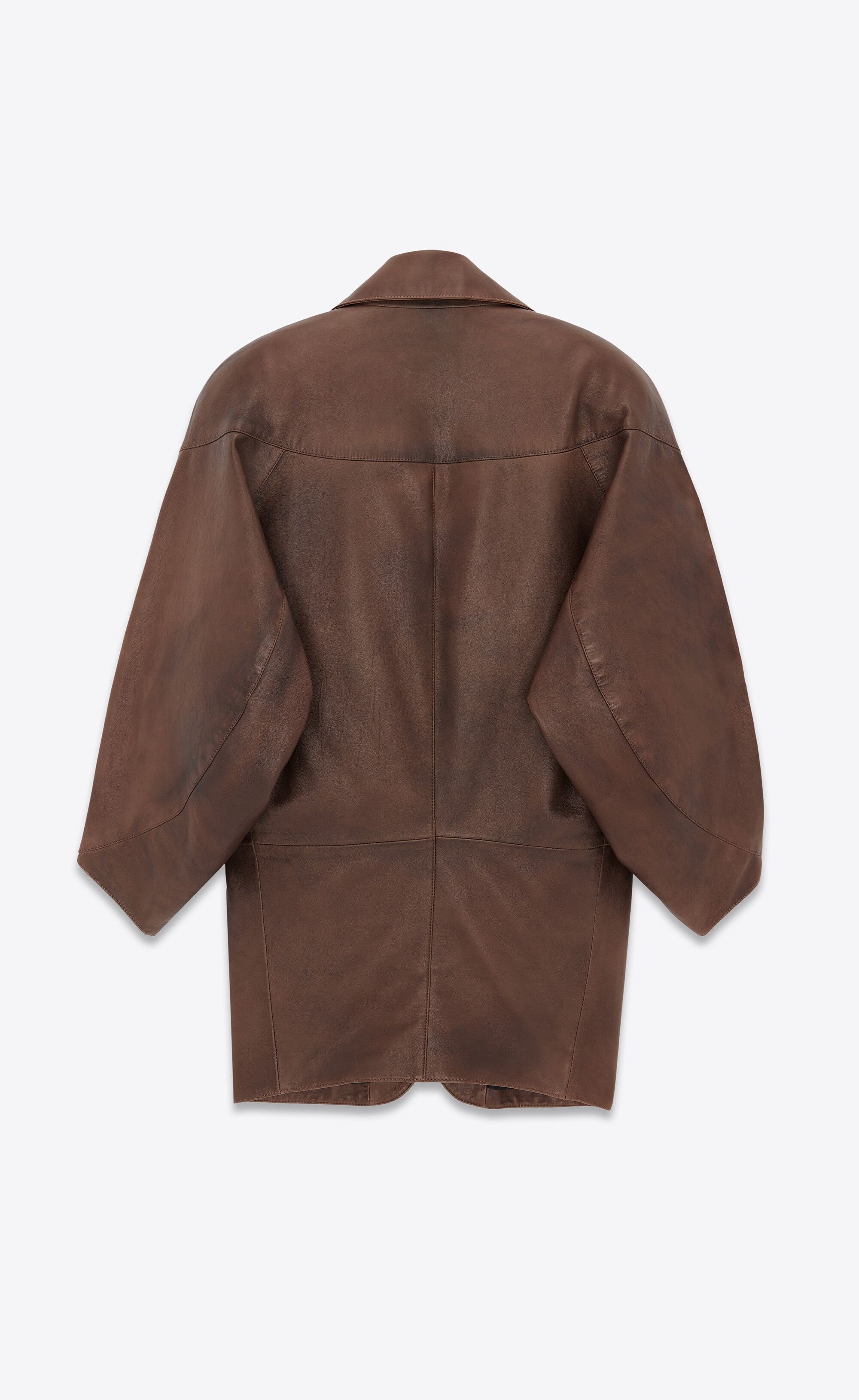 Saint Laurent Paris $8K VALUE Oversized Jacket in lambskin Size XS / US 0-2 / IT 36-38 - 3 Thumbnail