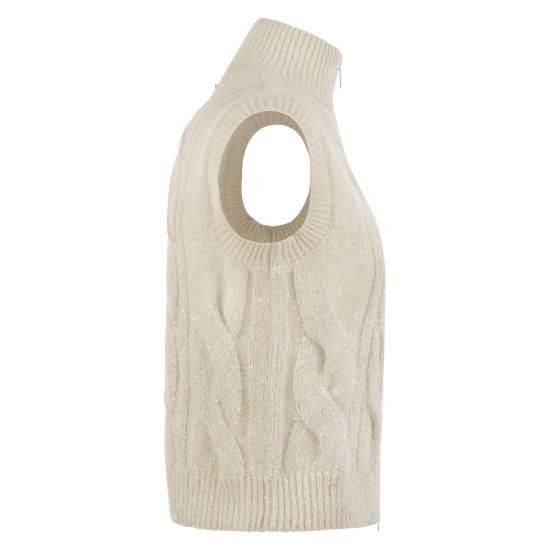 Peserico PESERICO Women Vests S99647F05 WHITE Size M / US 6-8 / IT 42-44 - 3 Thumbnail