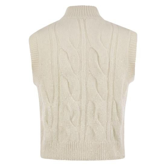 Peserico PESERICO Women Vests S99647F05 WHITE Size M / US 6-8 / IT 42-44 - 2 Thumbnail